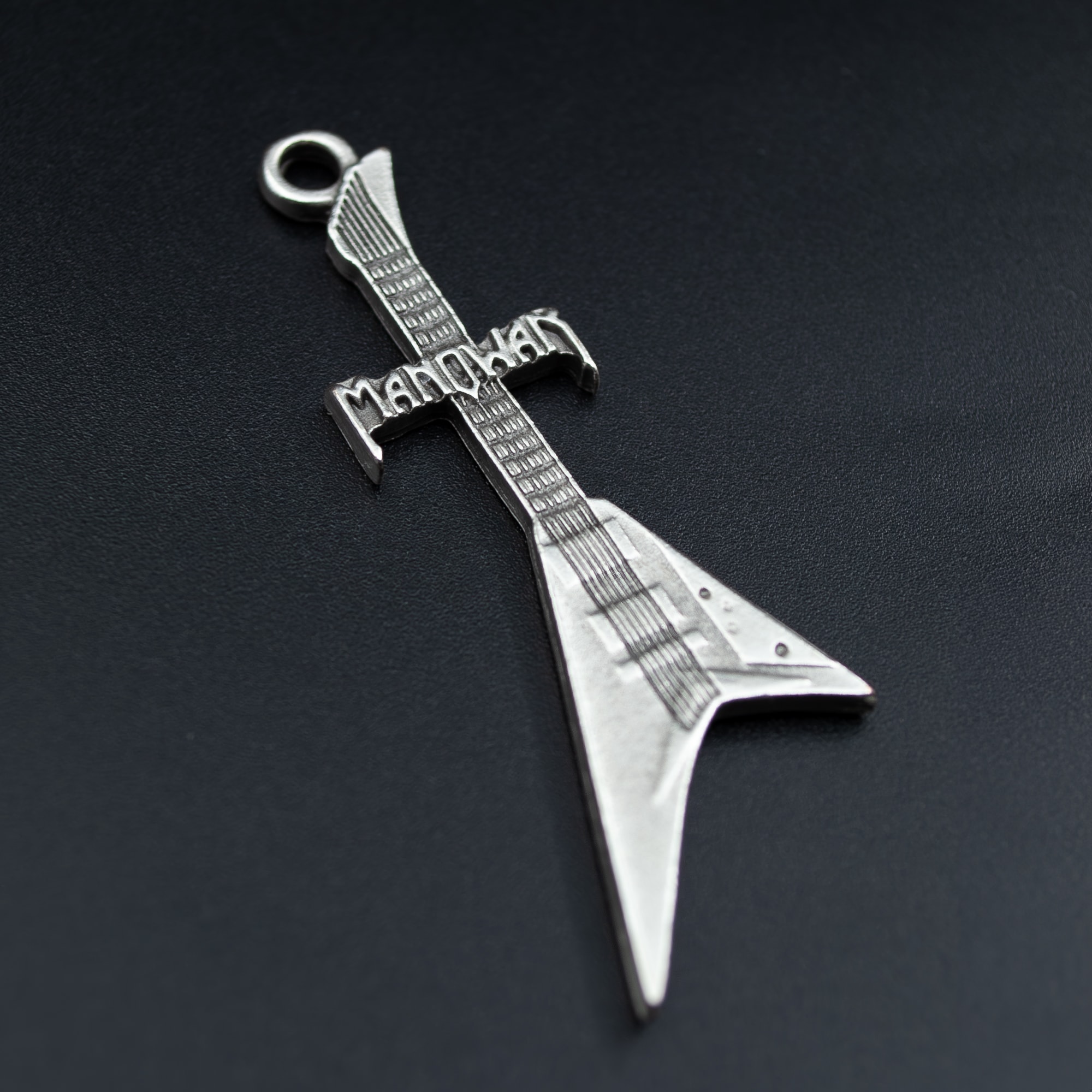 Manowar Elektro Gitar Kolye Ucu - Gümüş ( Silver ) Renk