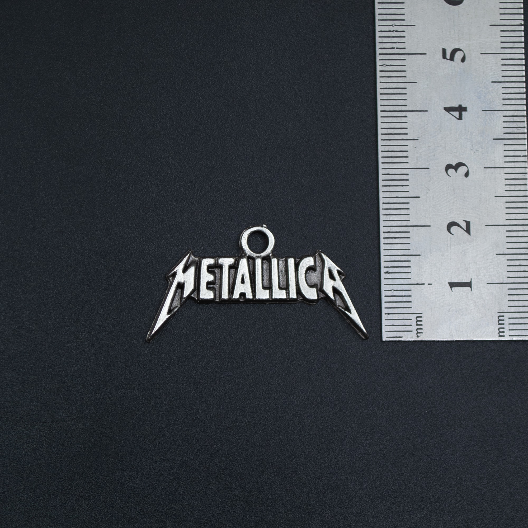Metallica Kolye - Gümüş ( Silver ) Renk - 60 cm Deri İp Kolye