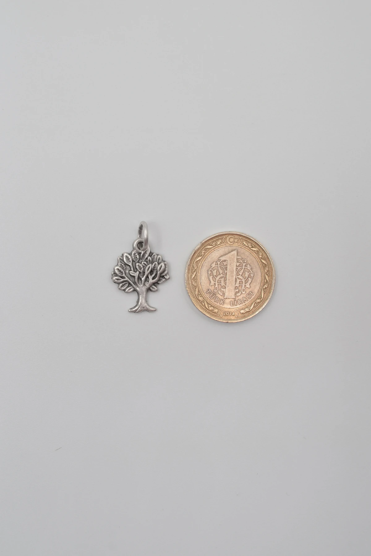Hayat Ağacı Kolye Ucu - Gümüş ( Silver ) Renk