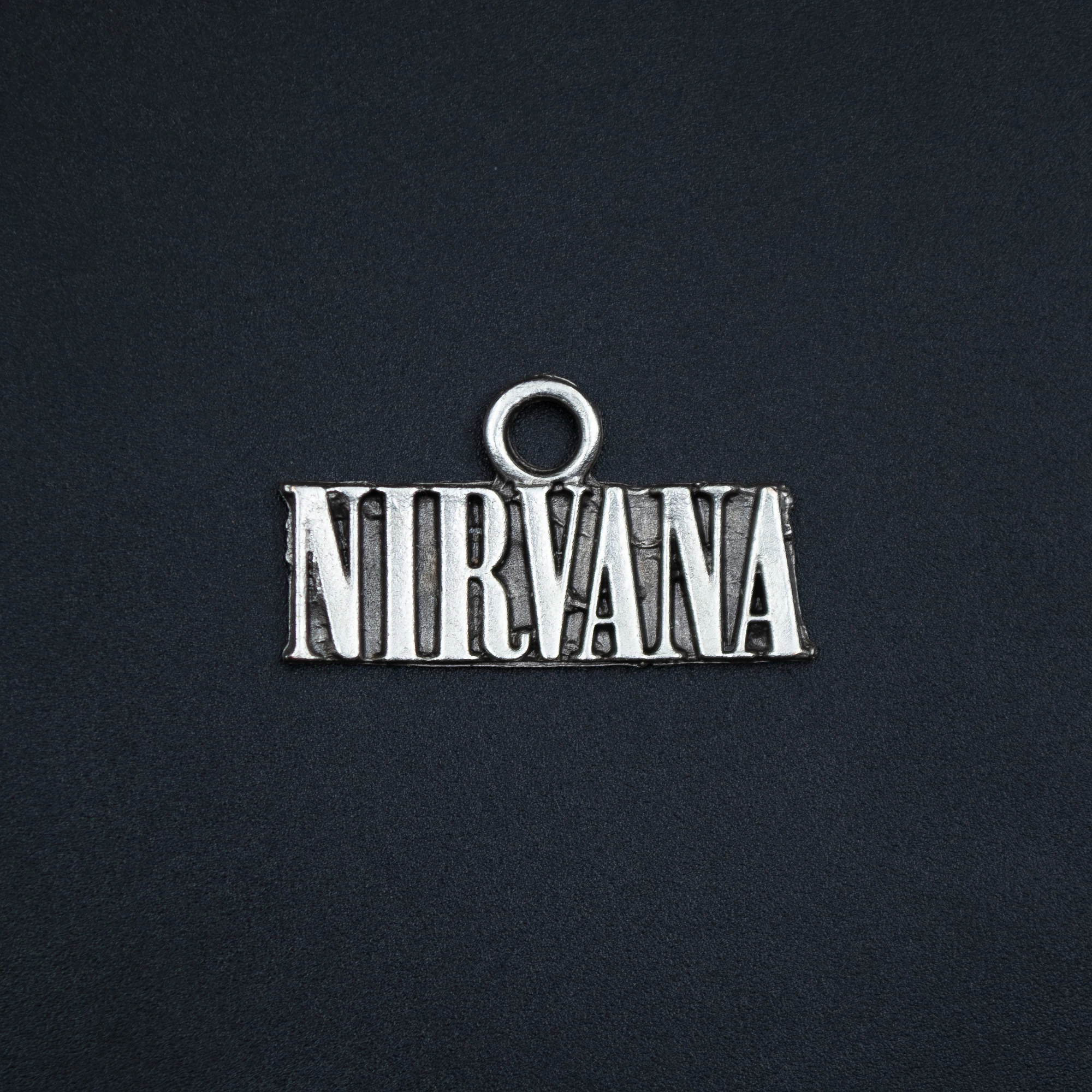 Nirvana Kolye - Gümüş ( Silver ) Renk - 60 cm Deri İp Kolye