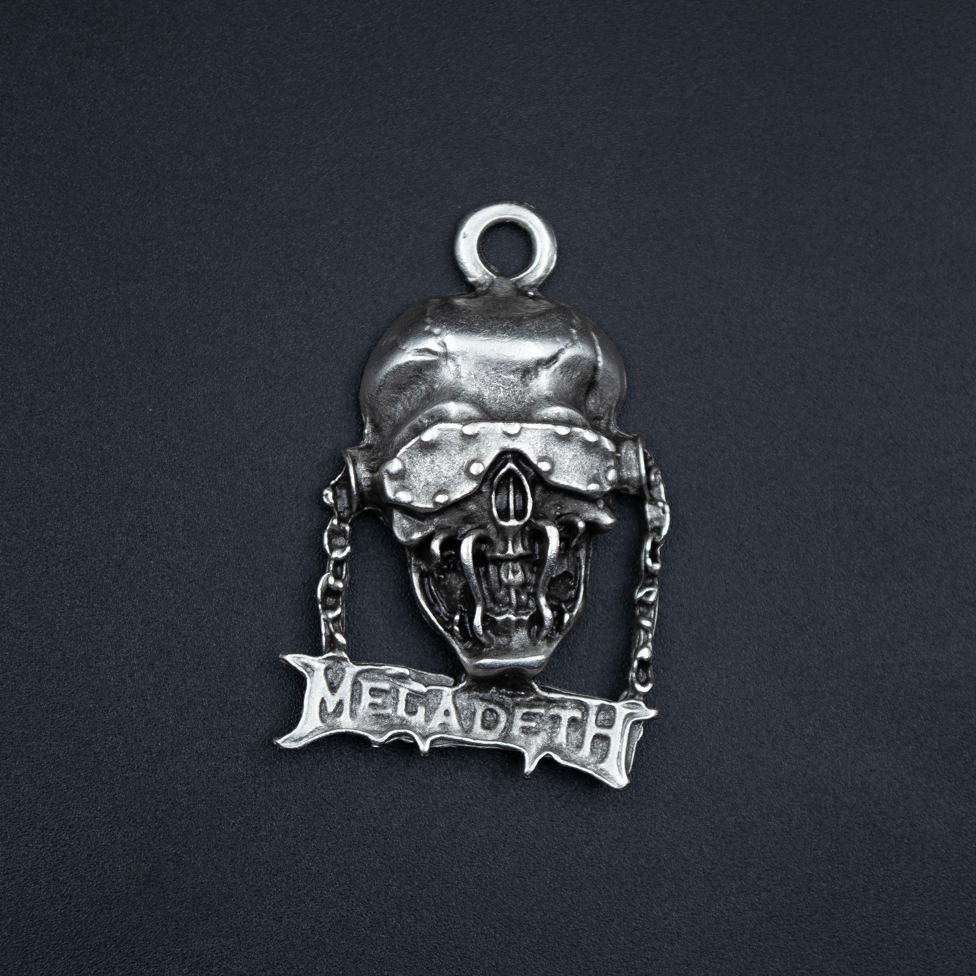 Megadeth Kolye - Gümüş ( Silver ) Renk - 60 cm Deri İp Kolye