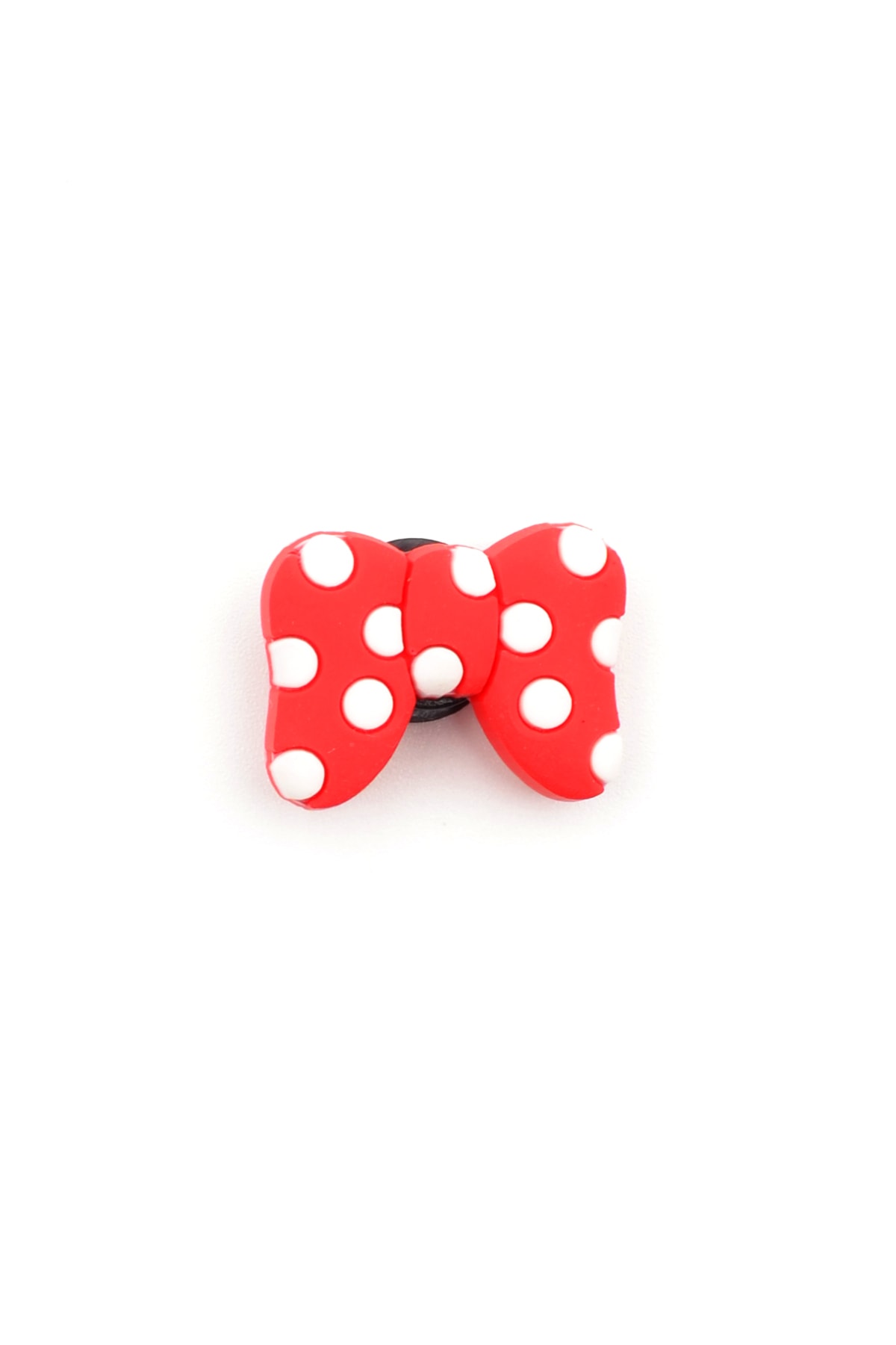 Minnie Mouse Kırmızı Puantiyeli Fiyonk Terlik Süsü - 3D Terlik Süsü Figürü
