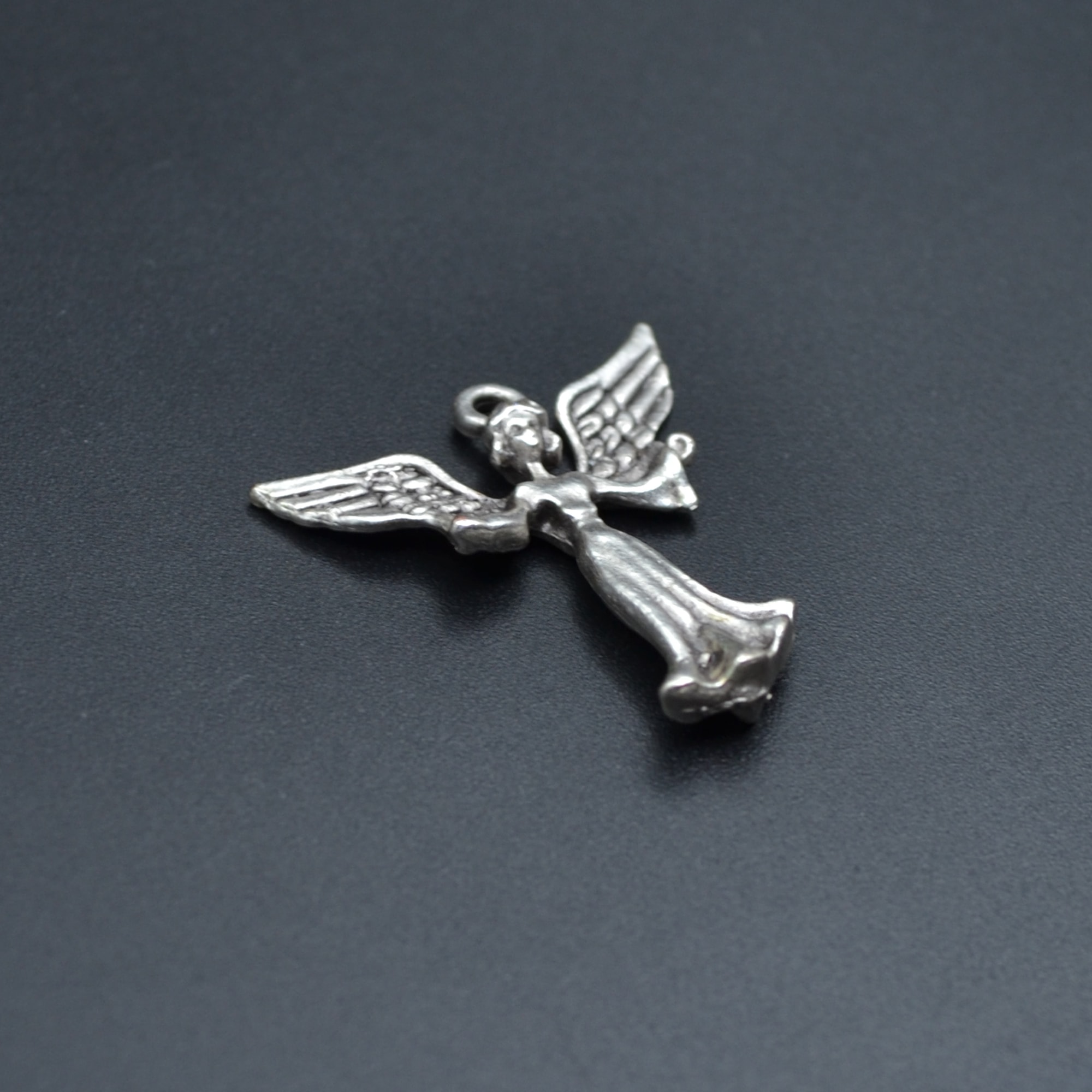 Minimal Kanatlı Melek Kolye Ucu - Gümüş ( Silver ) Renk