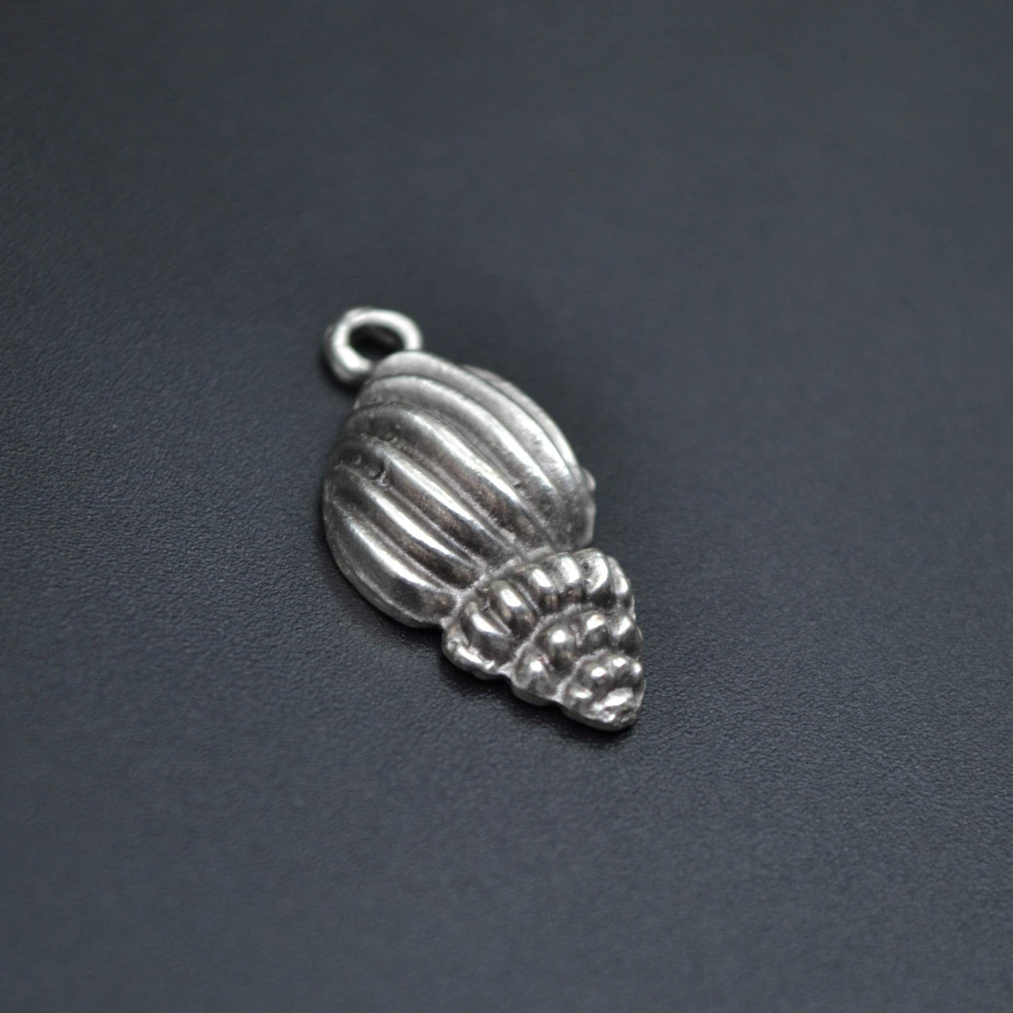 Minimal Deniz Kabuğu Kolye Ucu - Gümüş ( Silver ) Renk