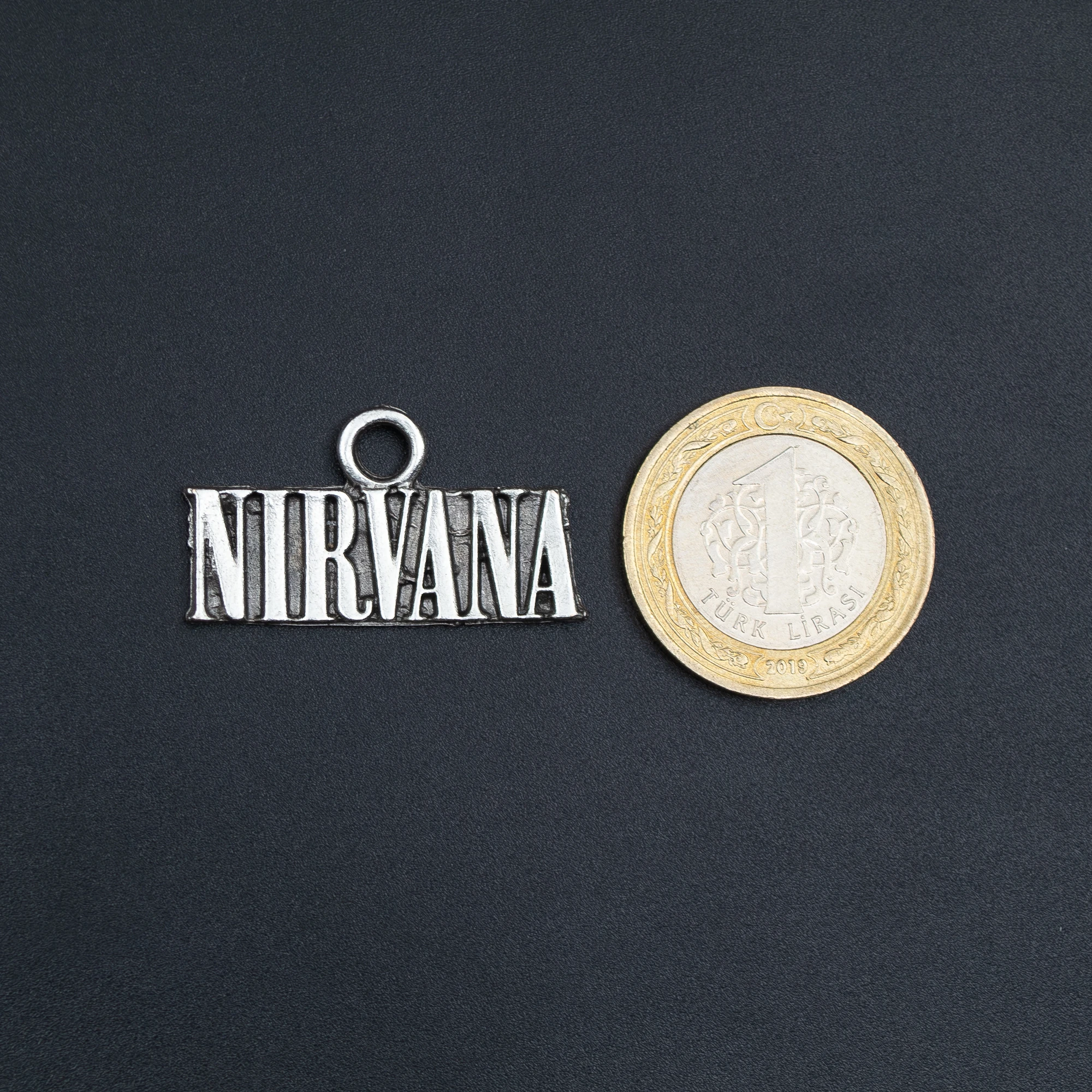 Nirvana Kolye - Gümüş ( Silver ) Renk - 60 cm Düz Ezme Zincir Kolye