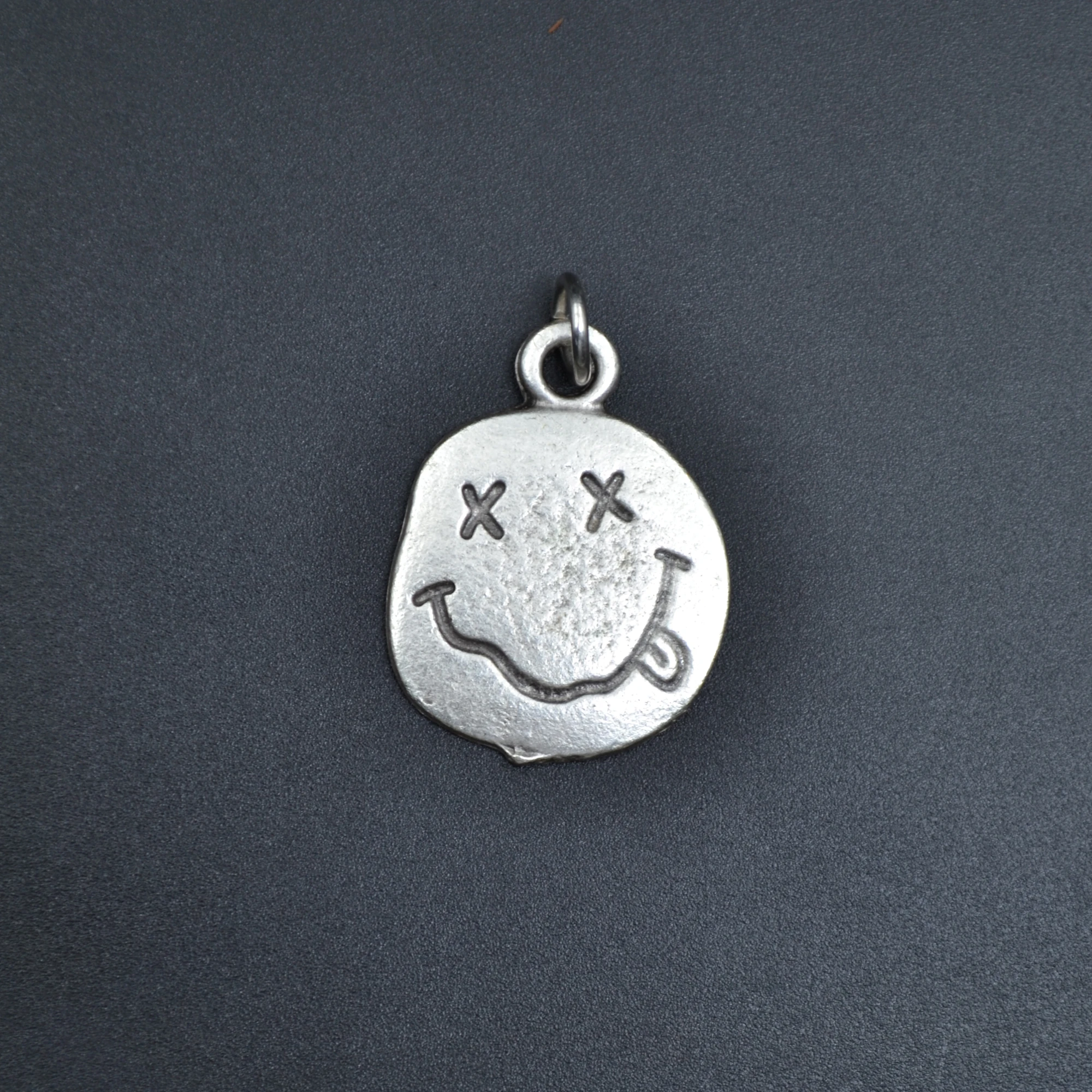 Nirvana - Smile Kolye - Gümüş ( Silver ) Renk - 60 cm Örme Zincir Kolye