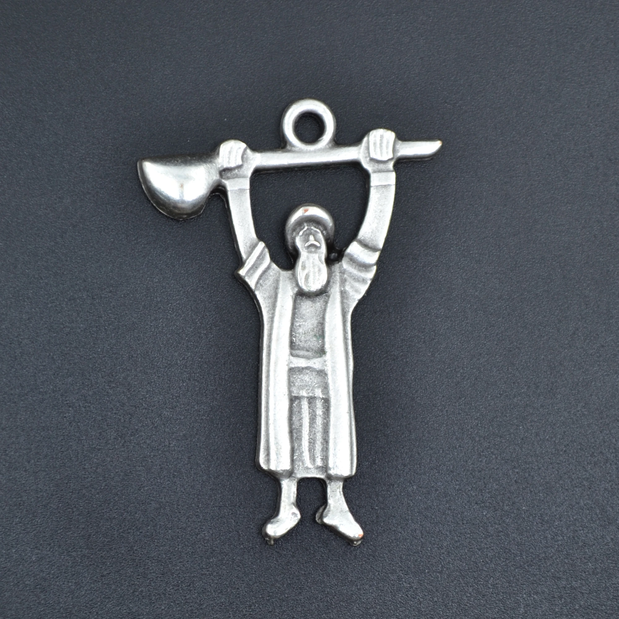 Pir Sultan Abdal Kolye - Gümüş ( Silver ) Renk - 60 cm Örme Zincir Kolye