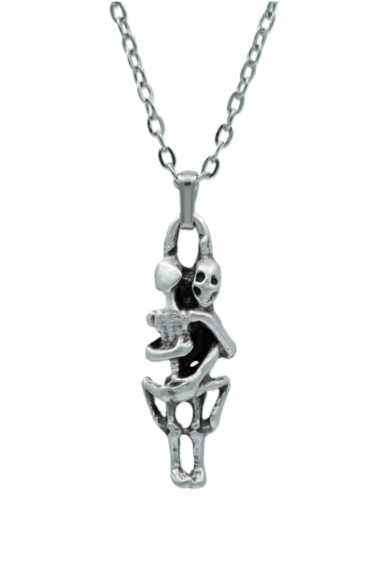 3'lü Sarılan İskelet Ejderha Kılıç Viking Savaşçı Erkek Kadın Kolye Seti