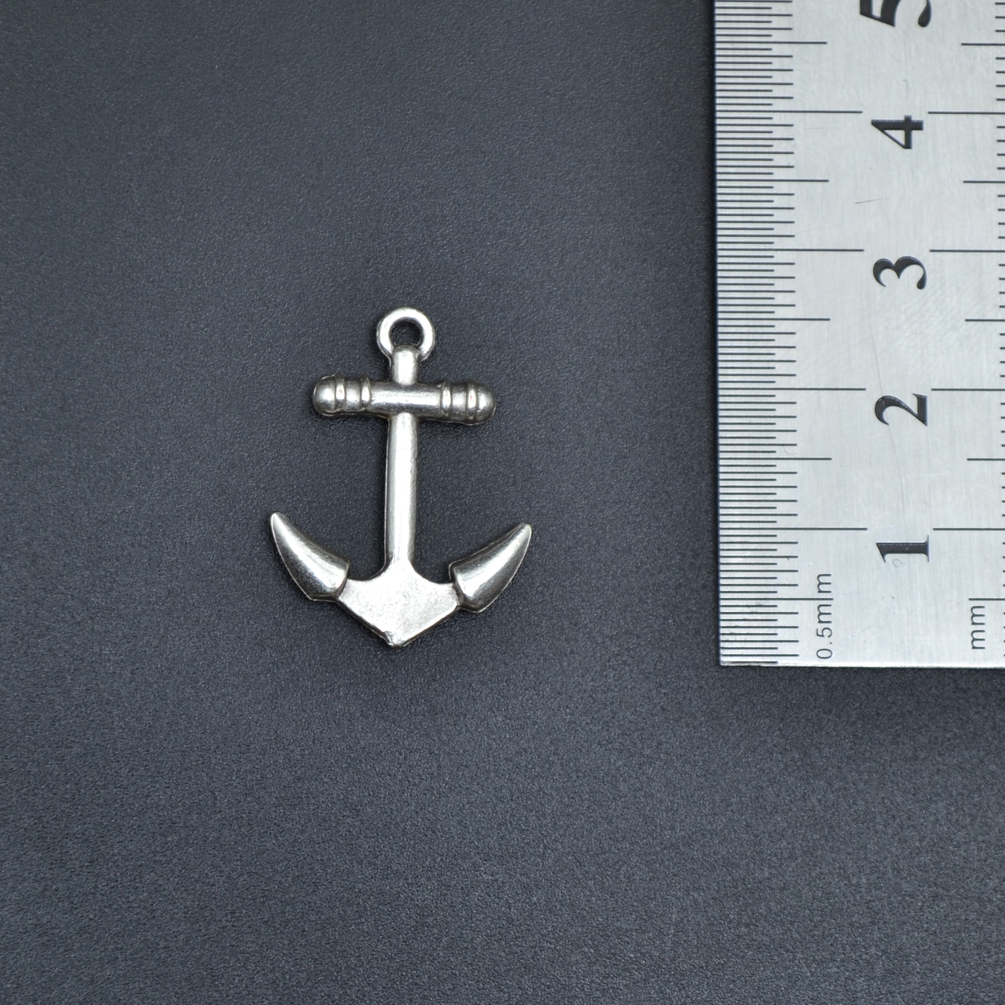 Minimal Deniz Çapası Kolye Ucu - Gümüş ( Silver ) Renk