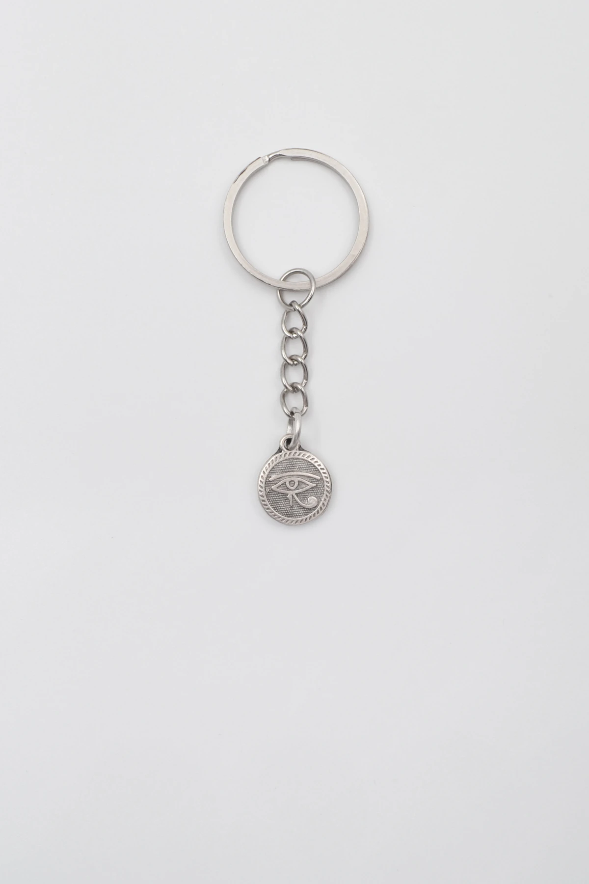 Horus'un Gözü Anahtarlık - Antik Gümüş Kaplama - Kadın Erkek