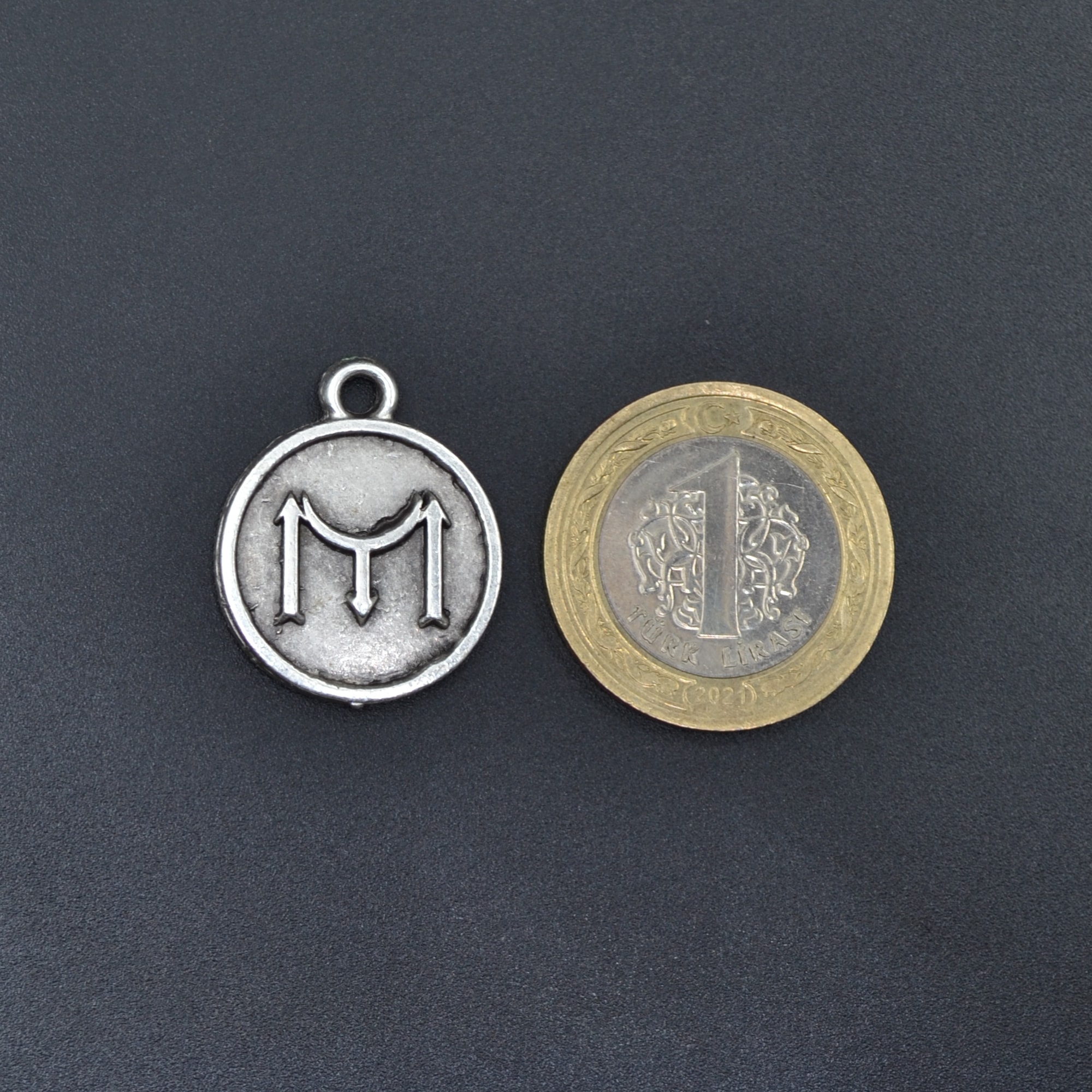 Kayı Boyu İyi Kolye - Gümüş ( Silver ) Renk - 60 cm Deri İp Kolye