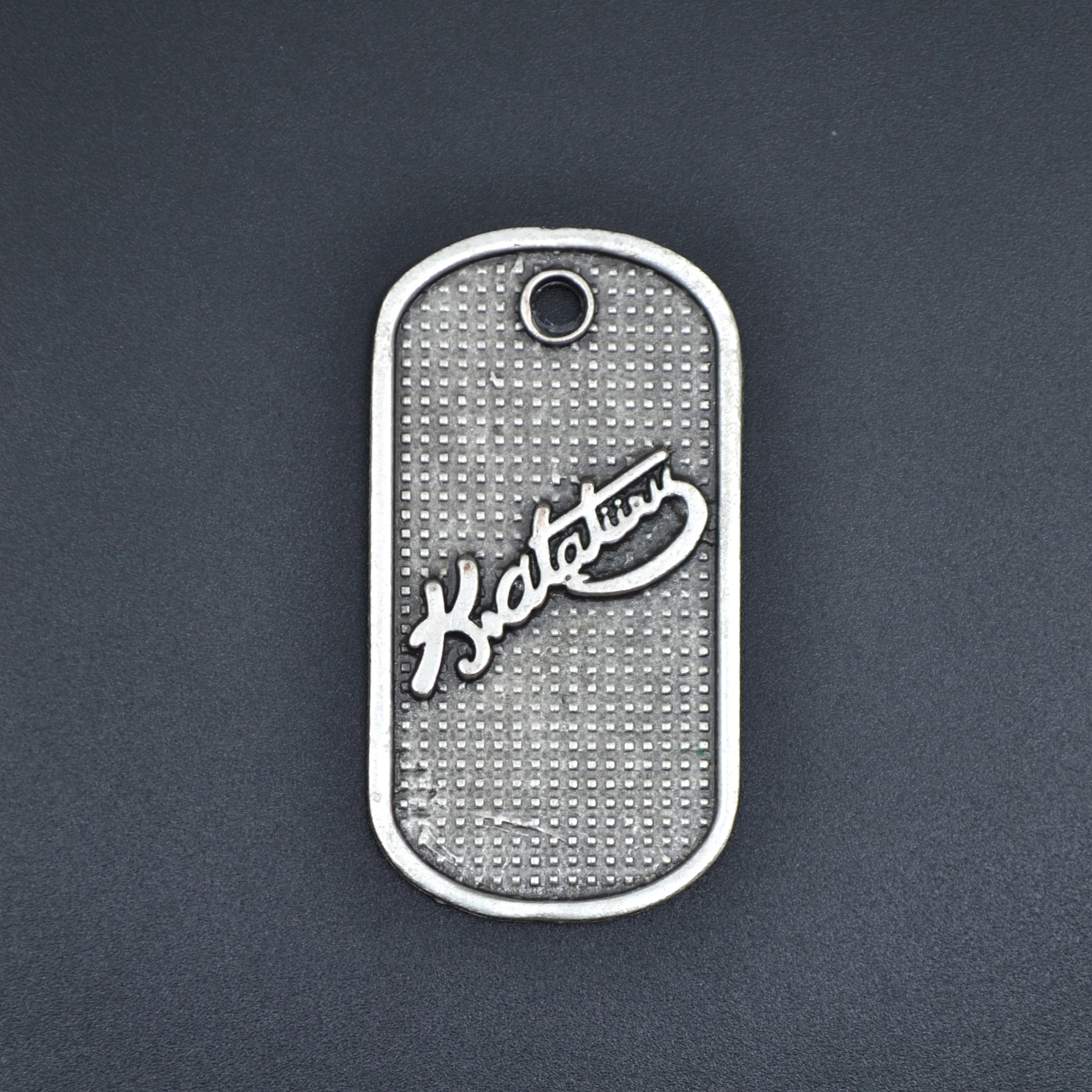 Kemal Atatürk İmzalı Künye Kolye - Gümüş ( Silver ) Renk - 60 cm Düz Ezme Zincir Kolye