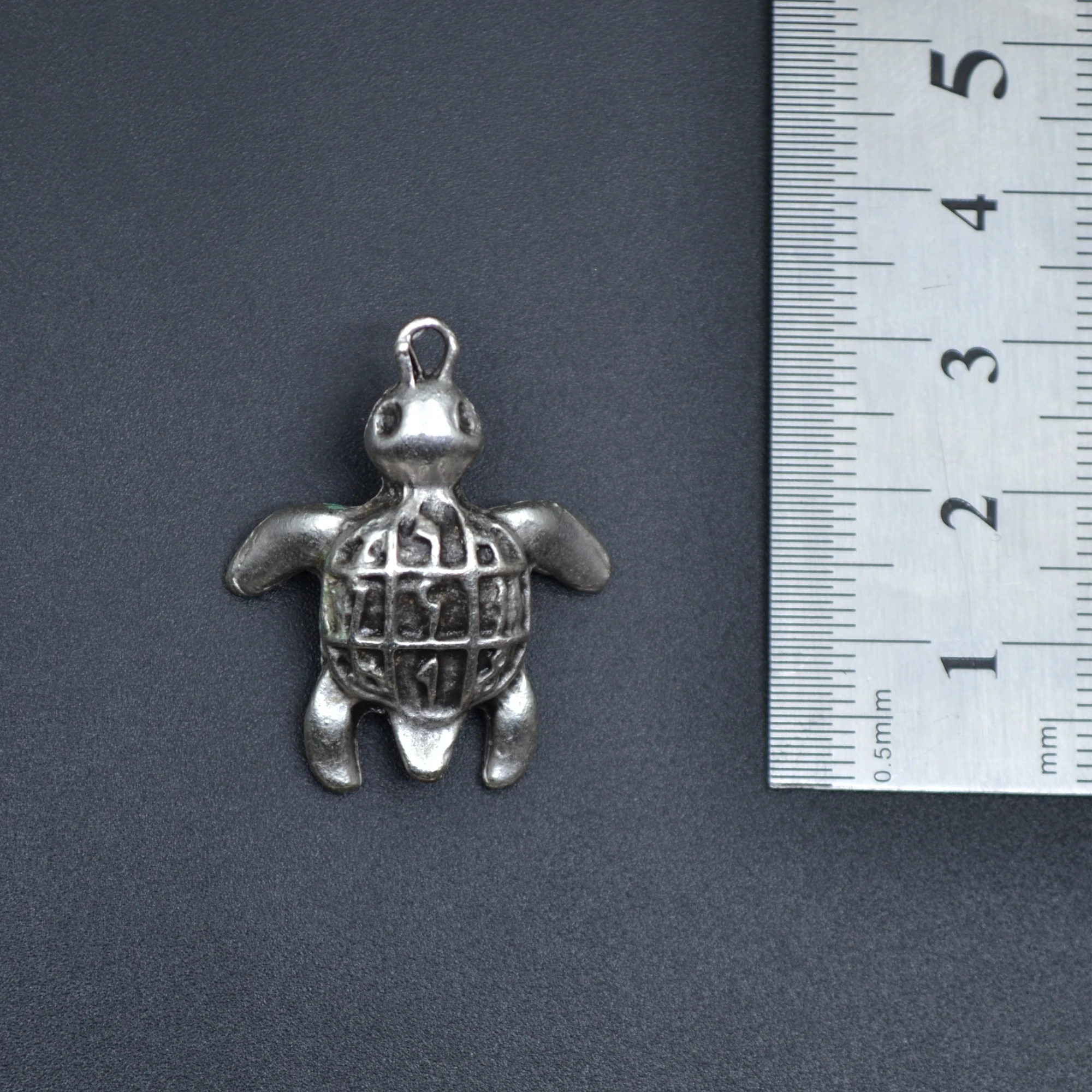 Kaplumbağ Kolye Ucu - Gümüş ( Silver ) Renk