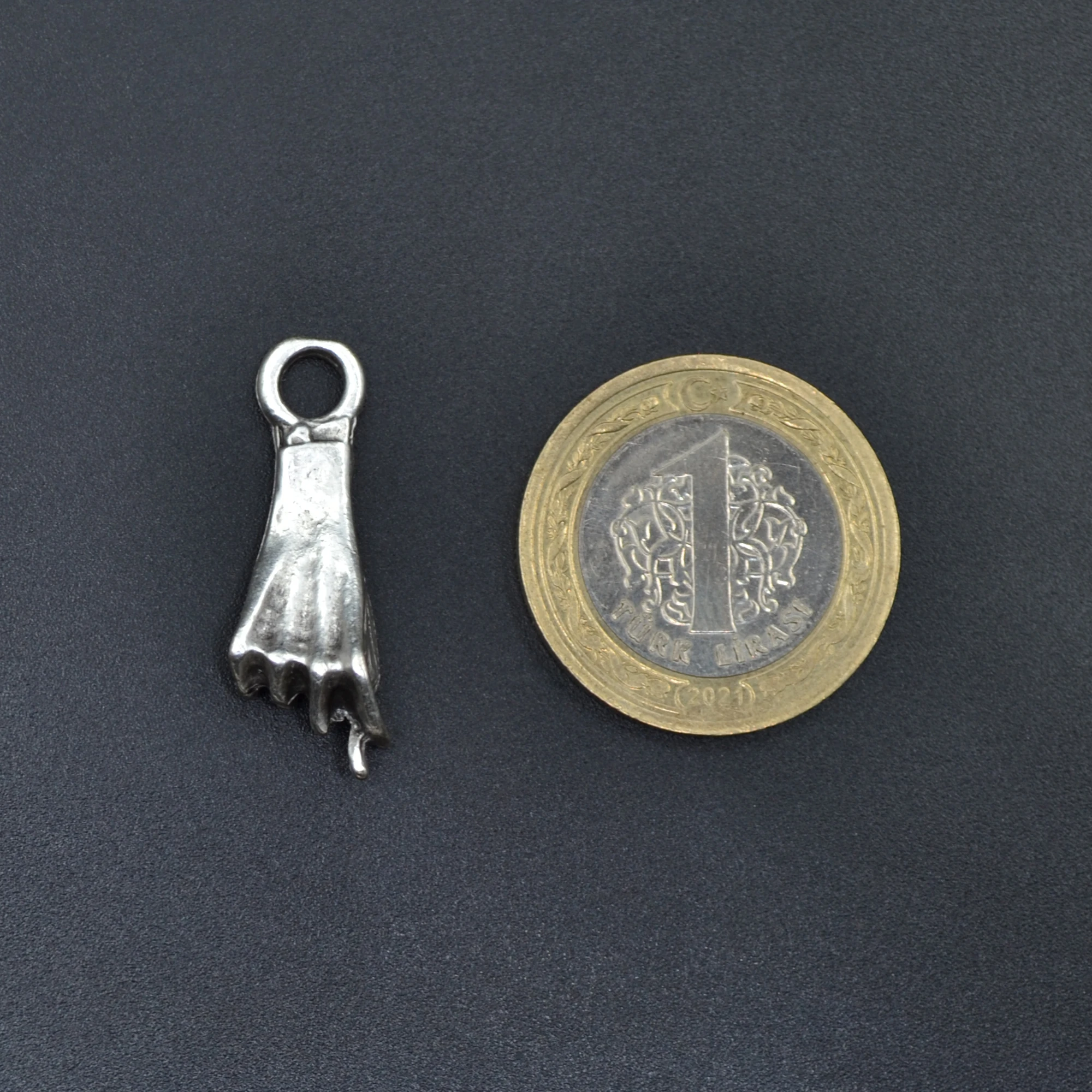 Nah El Hareketi Kolye Ucu - Gümüş ( Silver ) Renk