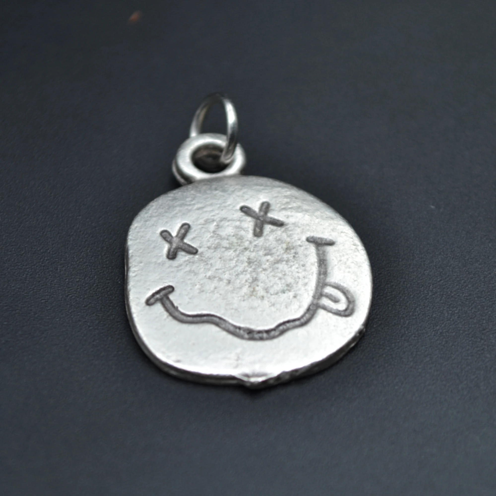 Nirvana - Smile Kolye - Gümüş ( Silver ) Renk - 60 cm Örme Zincir Kolye