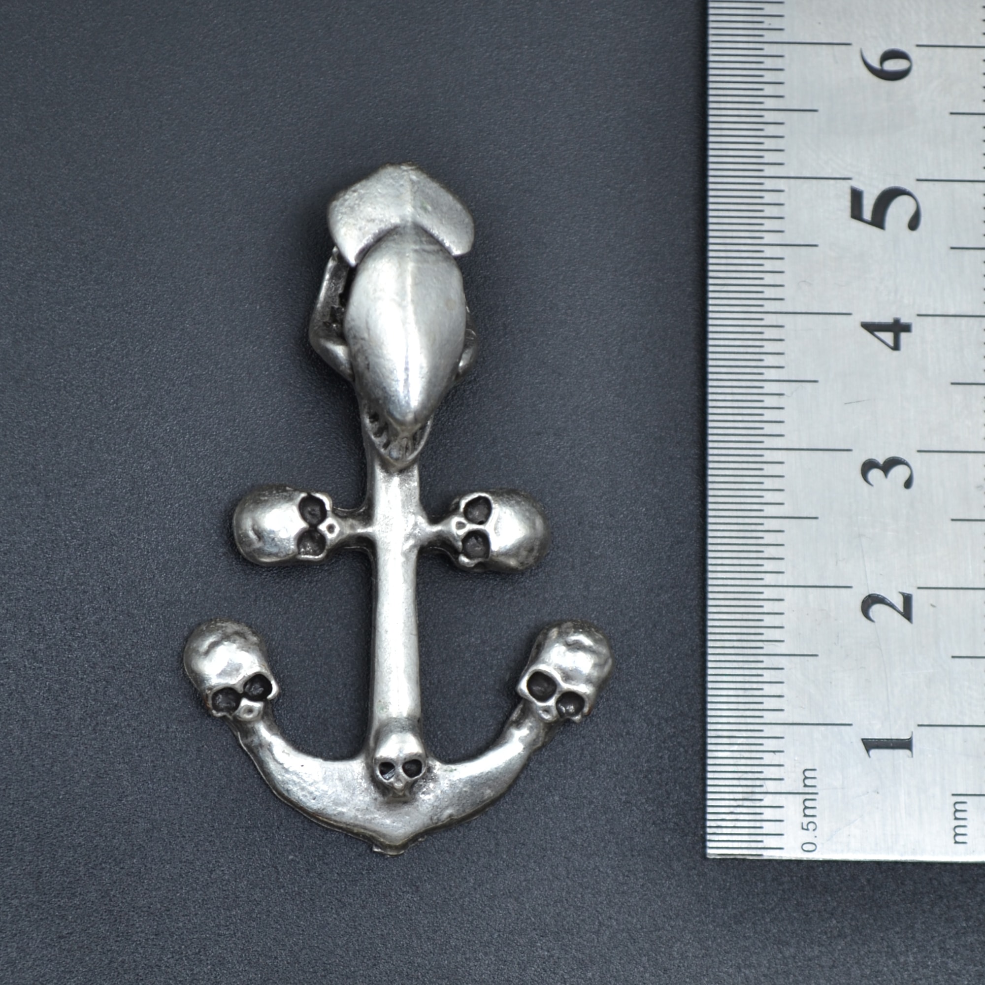 Kuru Kafa Deniz Çapa Kolye Ucu - Gümüş ( Silver ) Renk