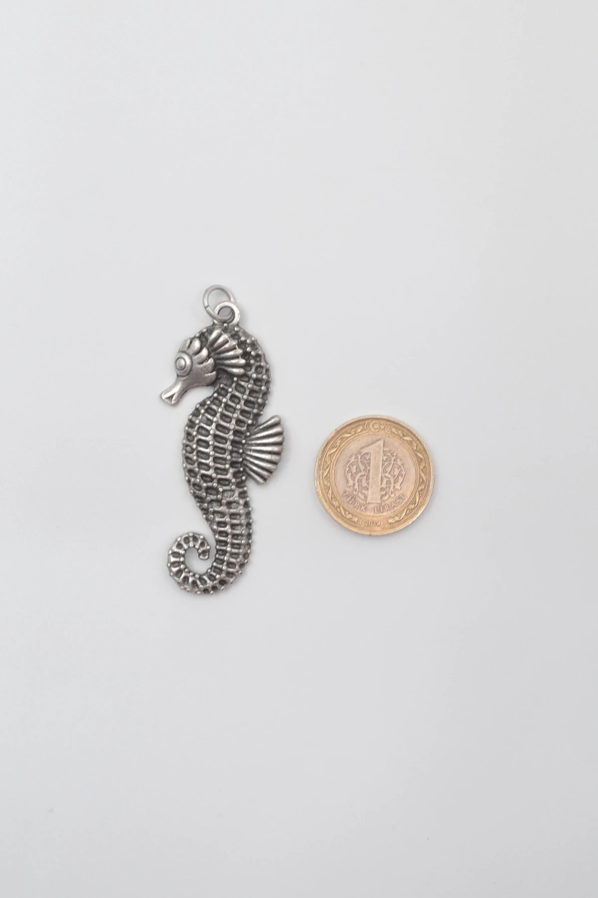 Denizatı Örme Zincir Kolye - Antik Gümüş Kaplama - Kadın Erkek - 60 cm