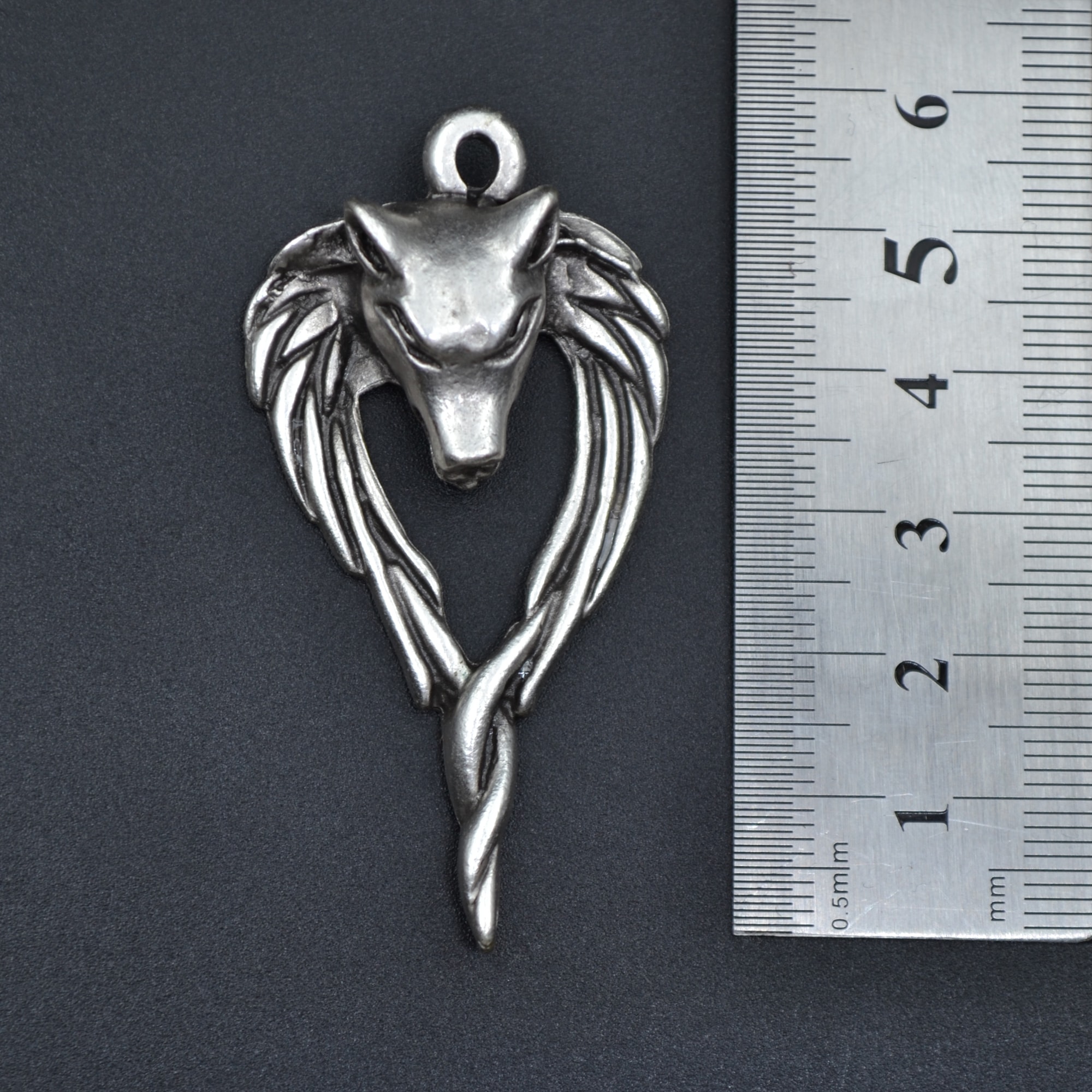 Anubis Ölüm Ve Ceza Tanrısı Kolye - Gümüş ( Silver ) Renk - 60 cm Düz Ezme Zincir Kolye