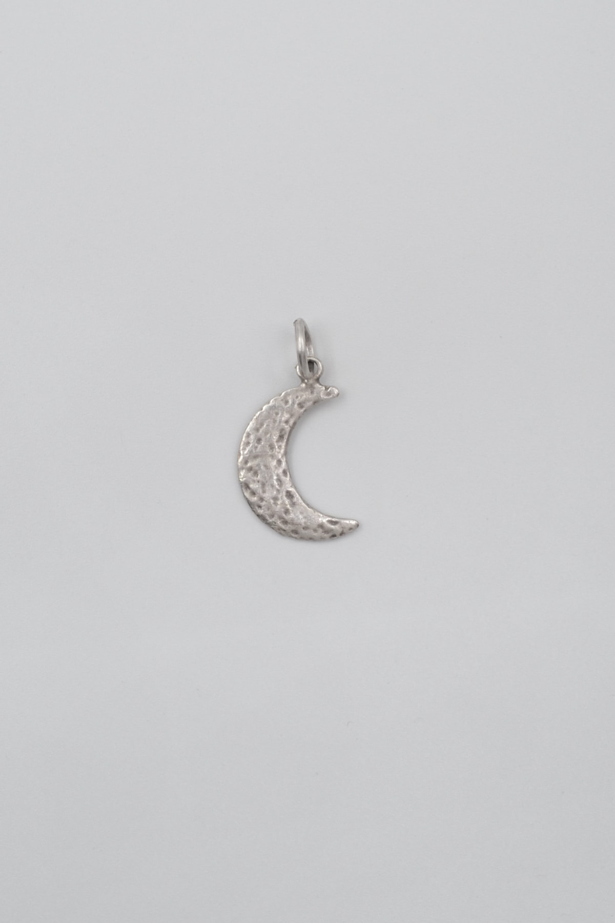 Ay Düz Ezme Zincir Kolye - Antik Gümüş Kaplama - Kadın Erkek - 60 cm