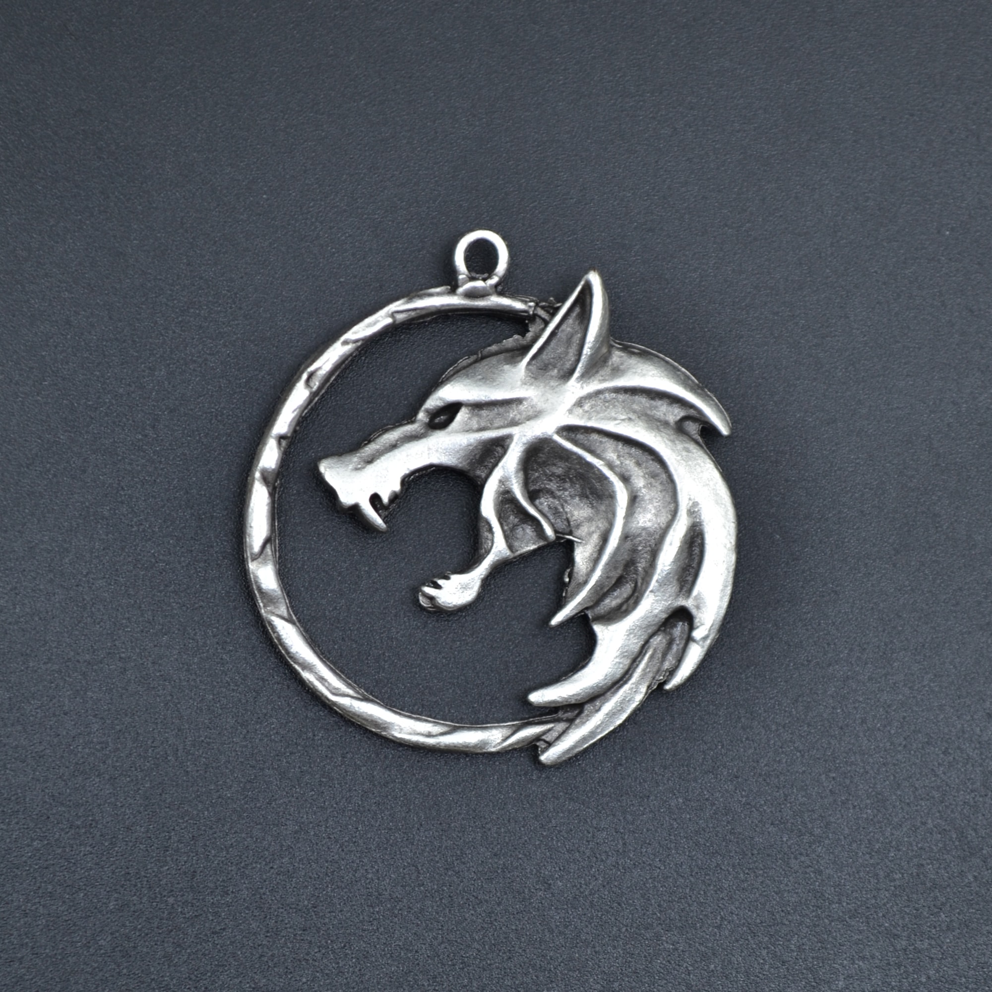 The Witcher 3 Çember Kolye - Gümüş ( Silver ) Renk - 60 cm Deri İp Kolye