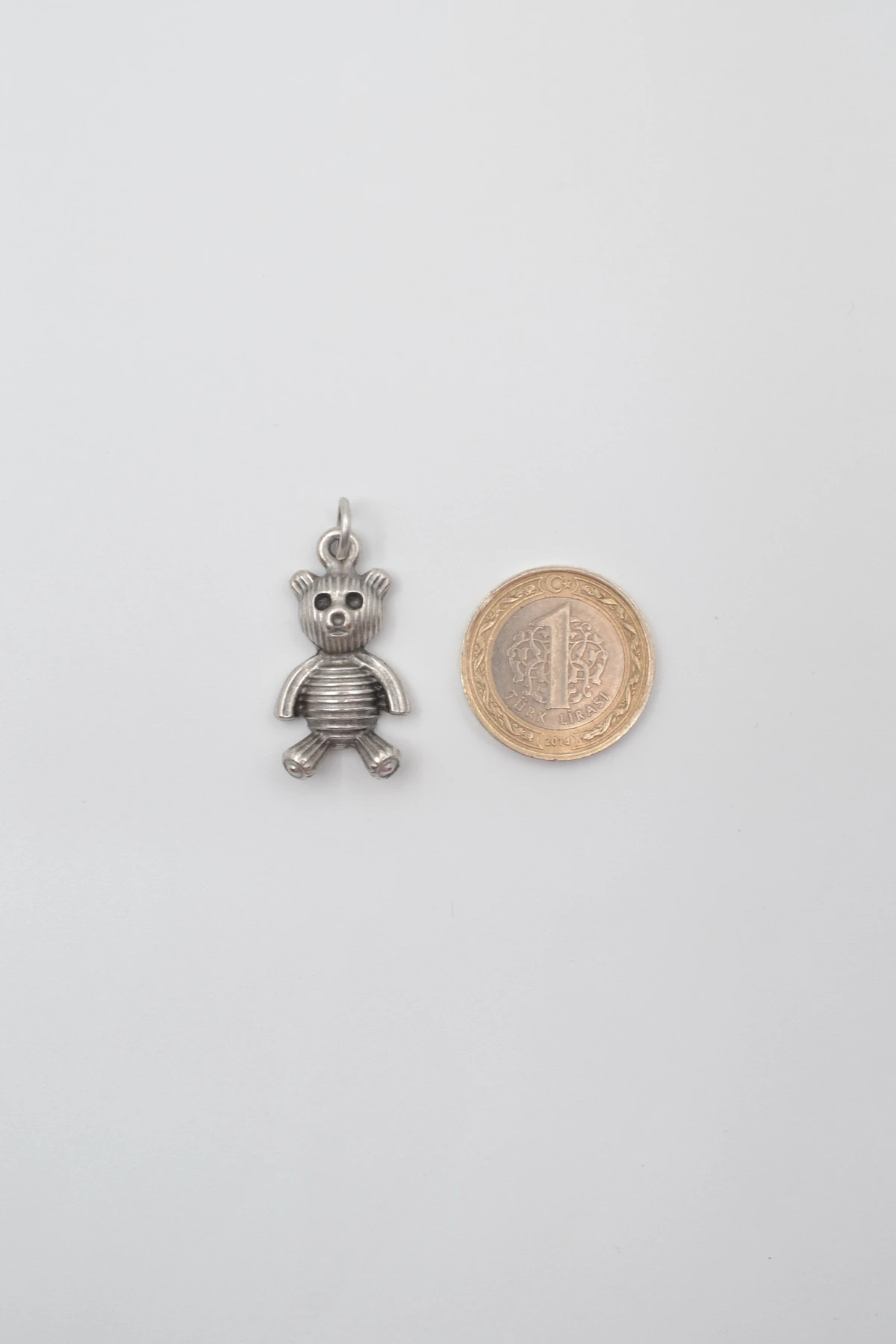 Oyuncak Ayıcık Kolye Ucu - Gümüş ( Silver ) Renk