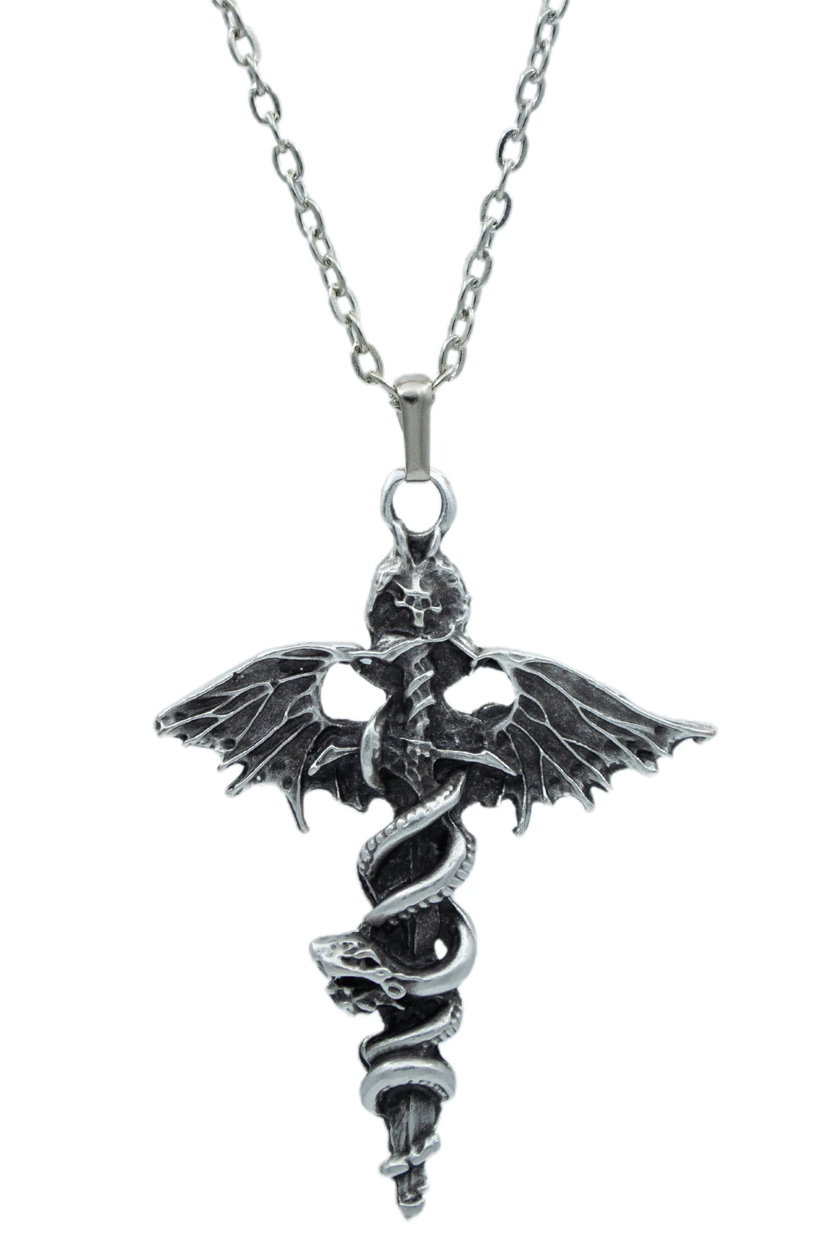 3'lü Yarasa Yılan Kılıç Ejderha Kılıç Yılanlı Çubuk Erkek Kadın Kolye Seti