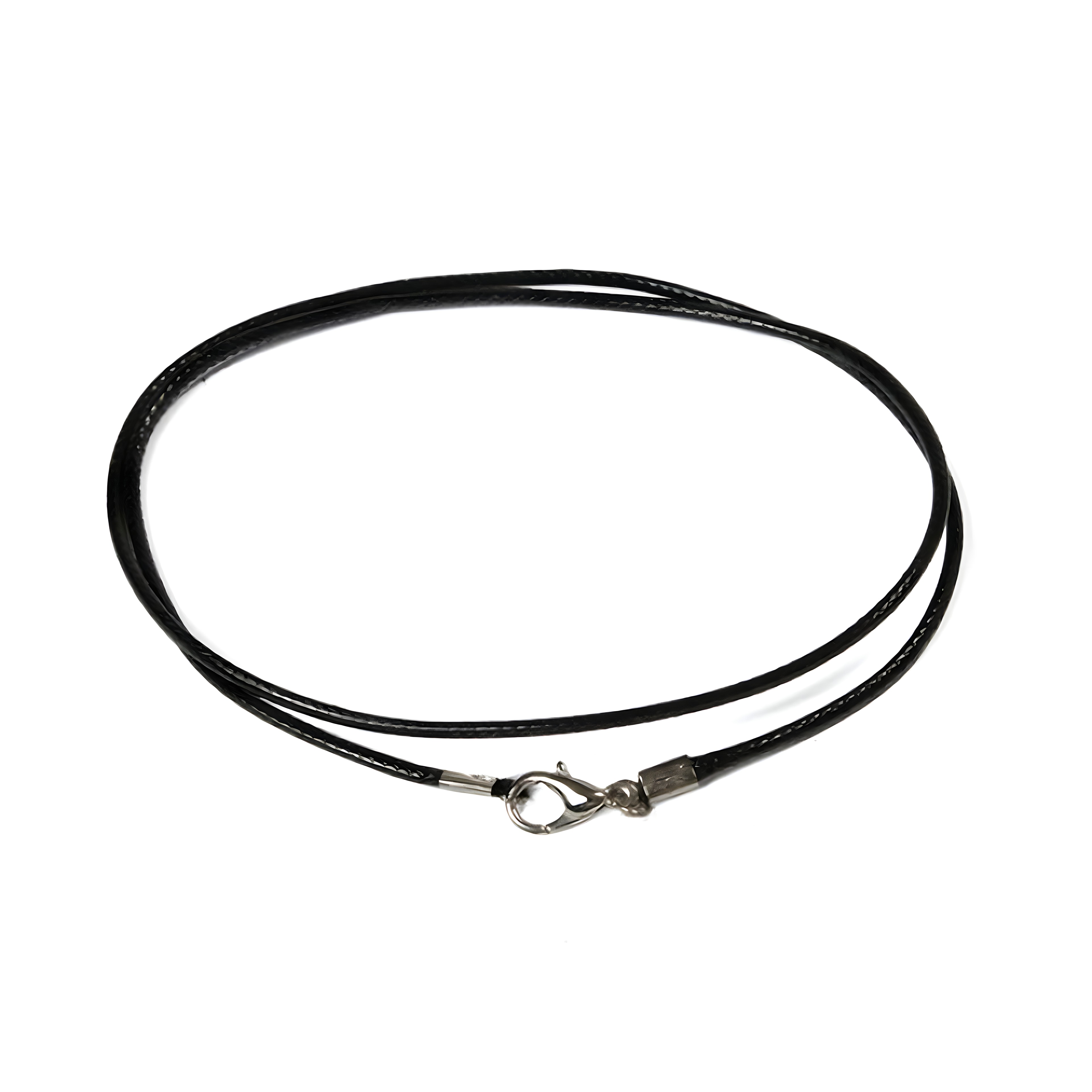 Göktürkçe Türk Madalyon Kolye - Gümüş ( Silver ) Renk - 60 cm Deri İp Kolye