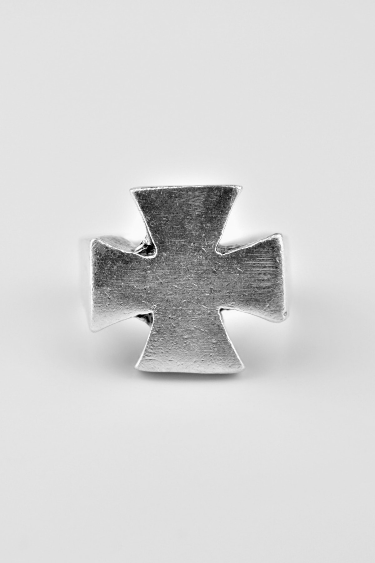 Gamalı Haç Antik Gümüş Kaplama Ayarlamalı Erkek Yüzük