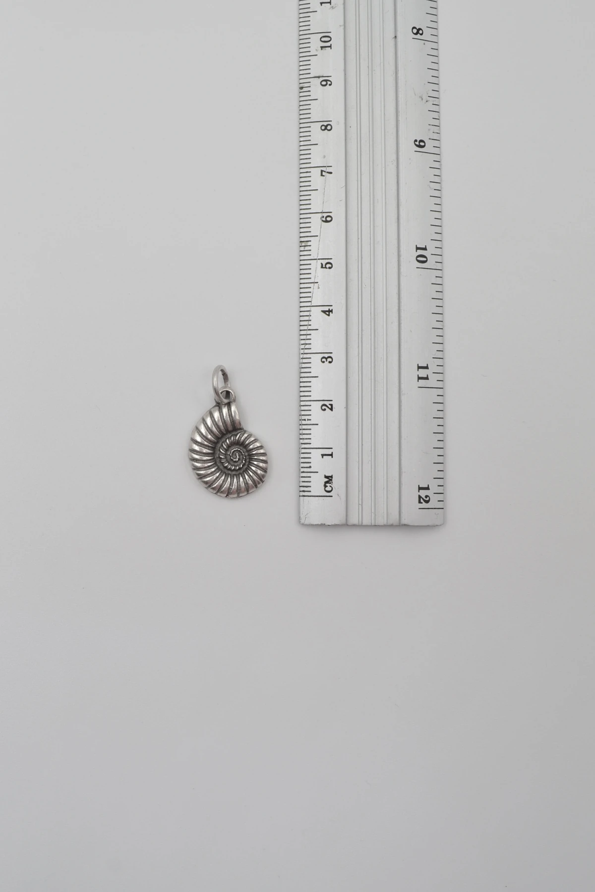 Spiral Deniz Kabuğu Örme Zincir Kolye - Antik Gümüş Kaplama - Kadın Erkek - 60 cm