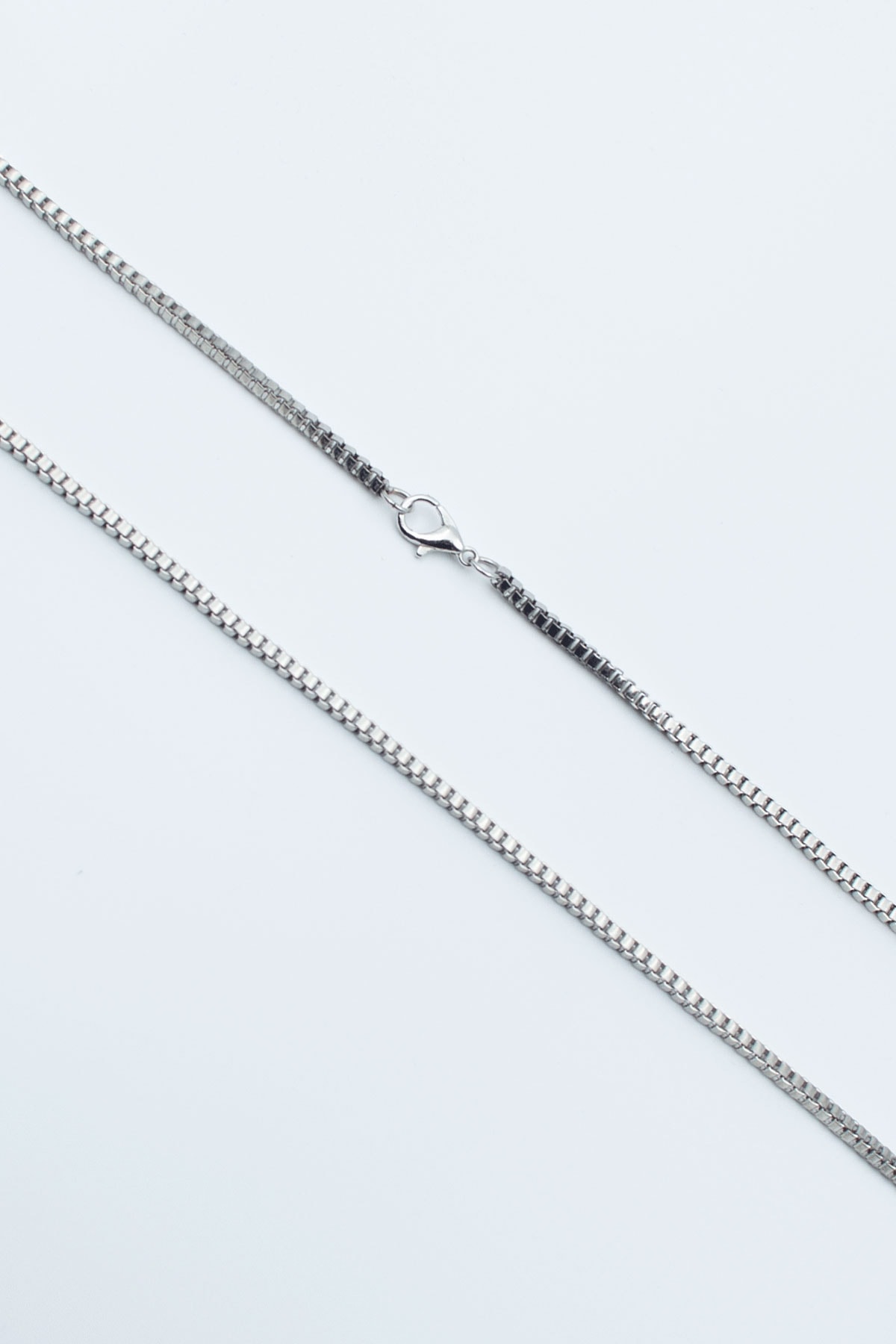 Küp Kolye Zinciri - Gümüş ( Silver ) Renk