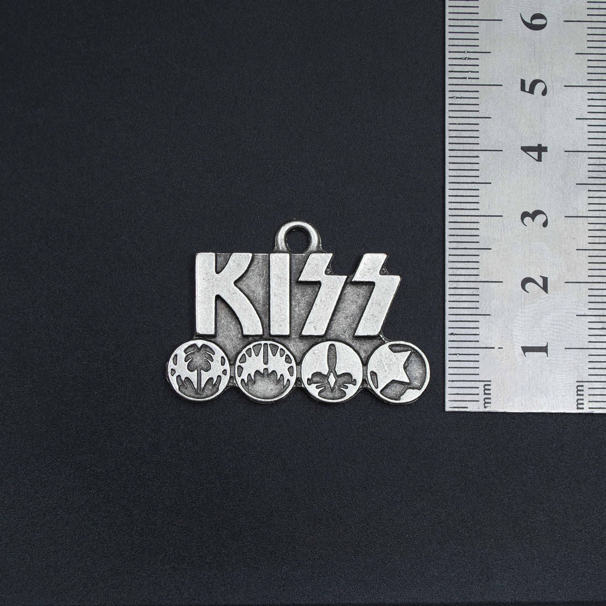 Kiss Kolye - Gümüş ( Silver ) Renk - 60 cm Düz Ezme Zincir Kolye