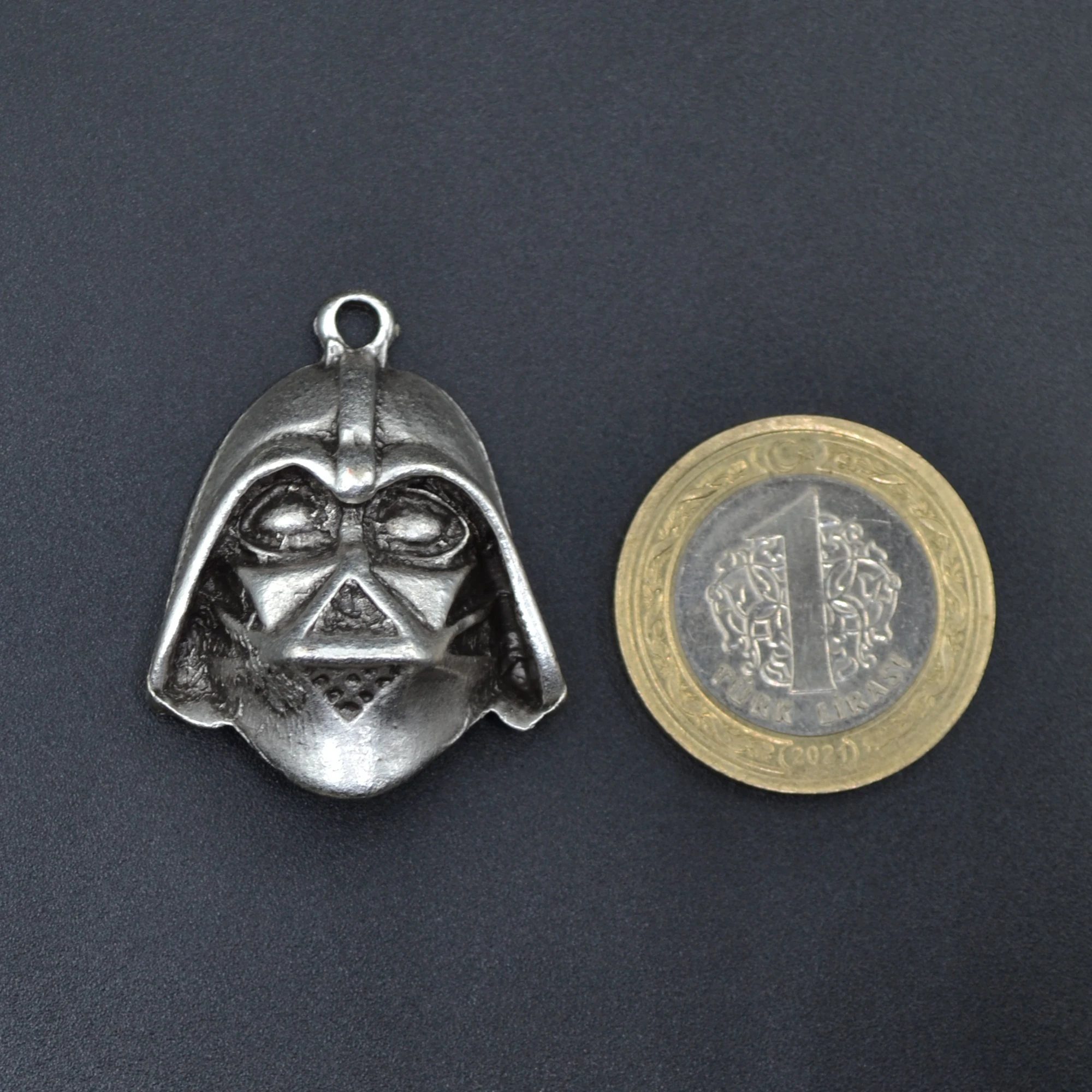 Star Wars - Darth Vader Kolye Ucu - Gümüş ( Silver ) Renk