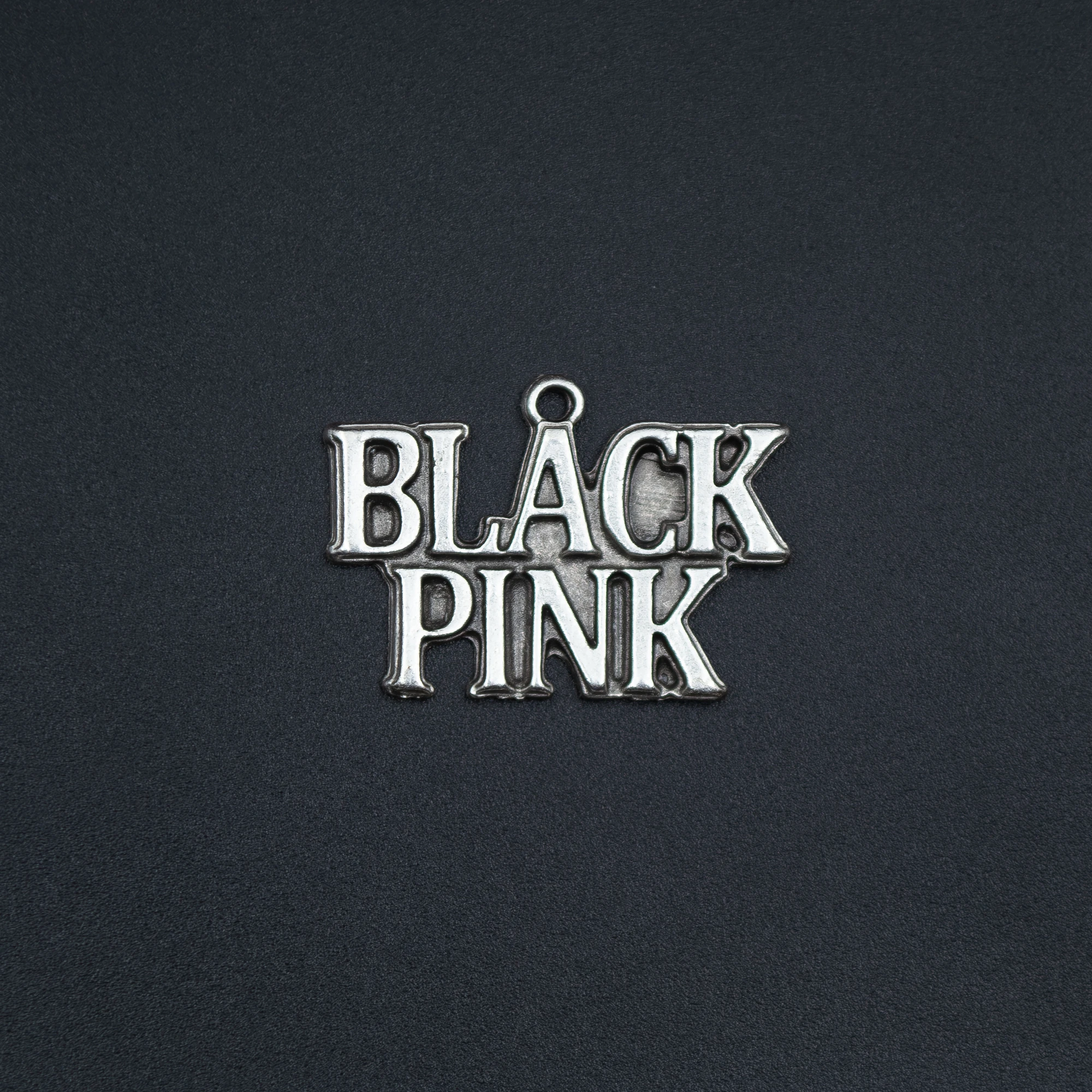 Black Pink Kolye - Gümüş ( Silver ) Renk - 60 cm Düz Ezme Zincir Kolye