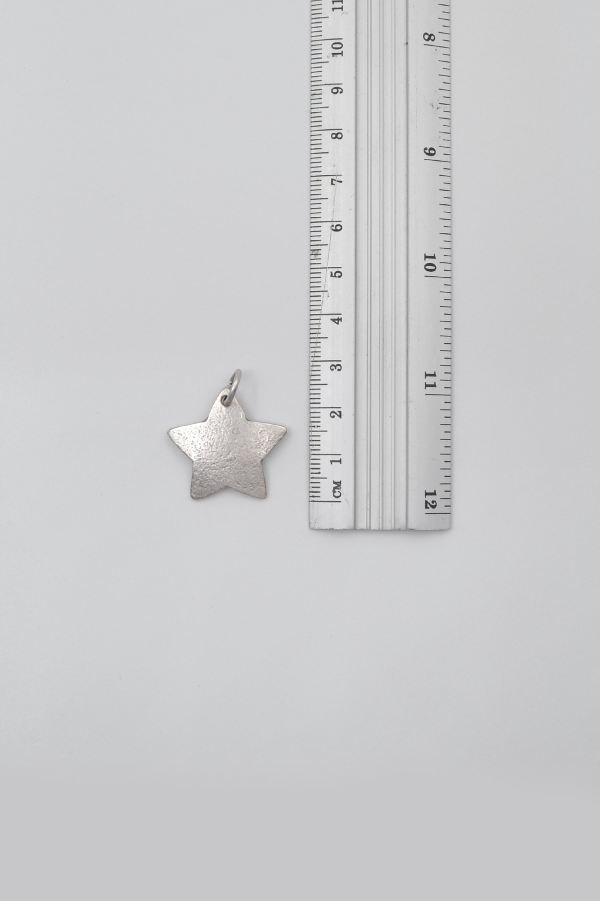 Yıldız Düz Ezme Zincir Kolye - Antik Gümüş Kaplama - Kadın Erkek - 60 cm