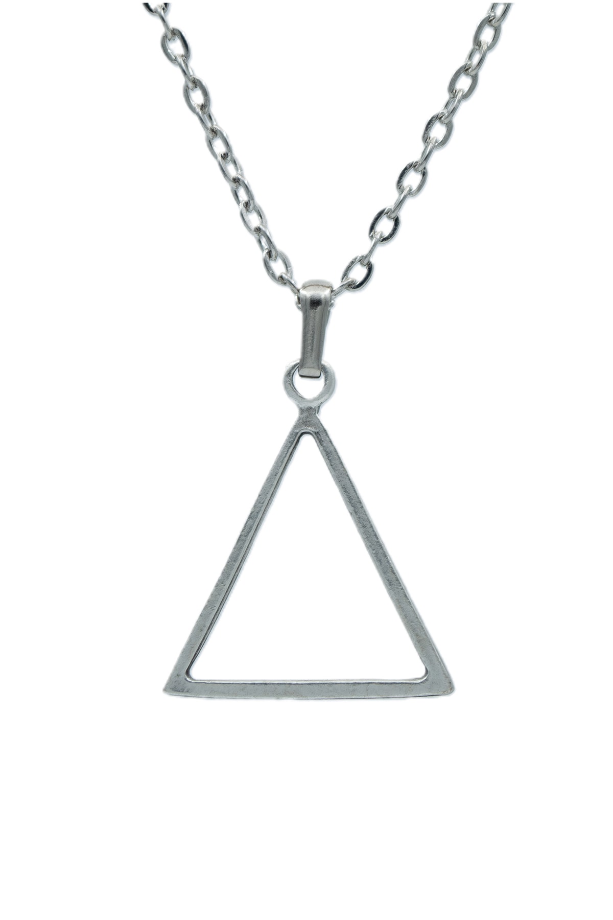 2'li Dikdörtgen Bar Üçgen Geometrik Erkek Kadın Kolye Seti