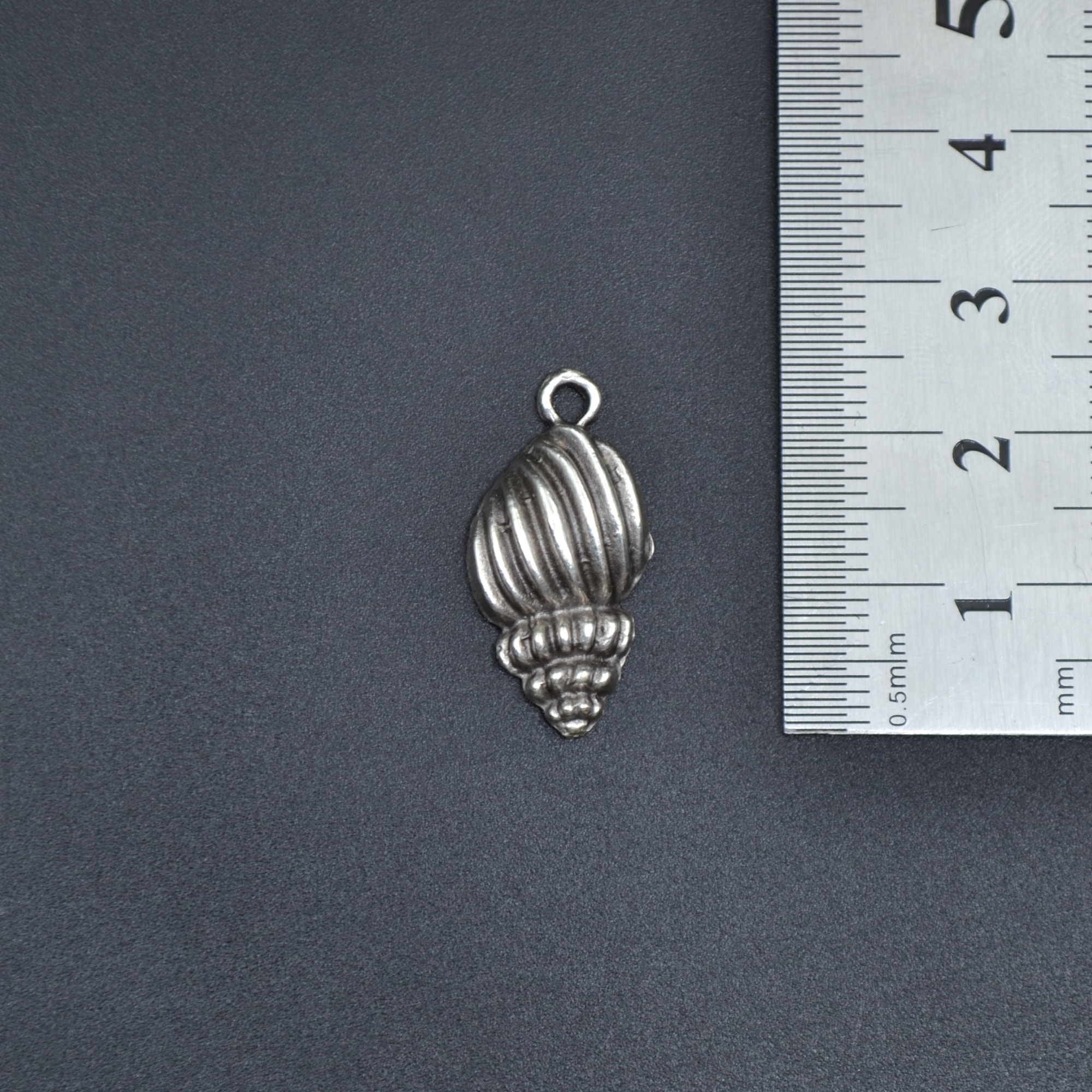 Minimal Deniz Kabuğu Kolye Ucu - Gümüş ( Silver ) Renk