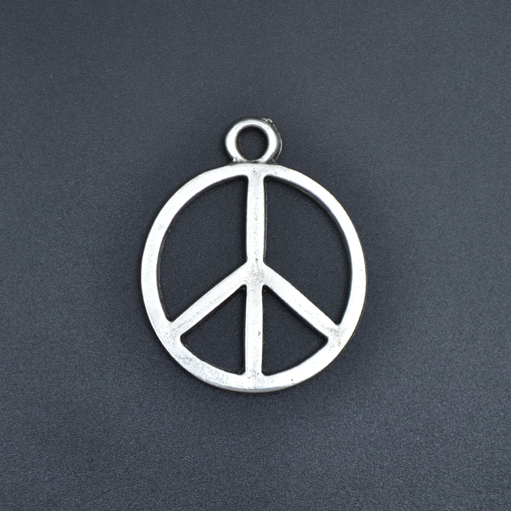 Peace Barış Sembolü Kolye Ucu - Gümüş ( Silver ) Renk