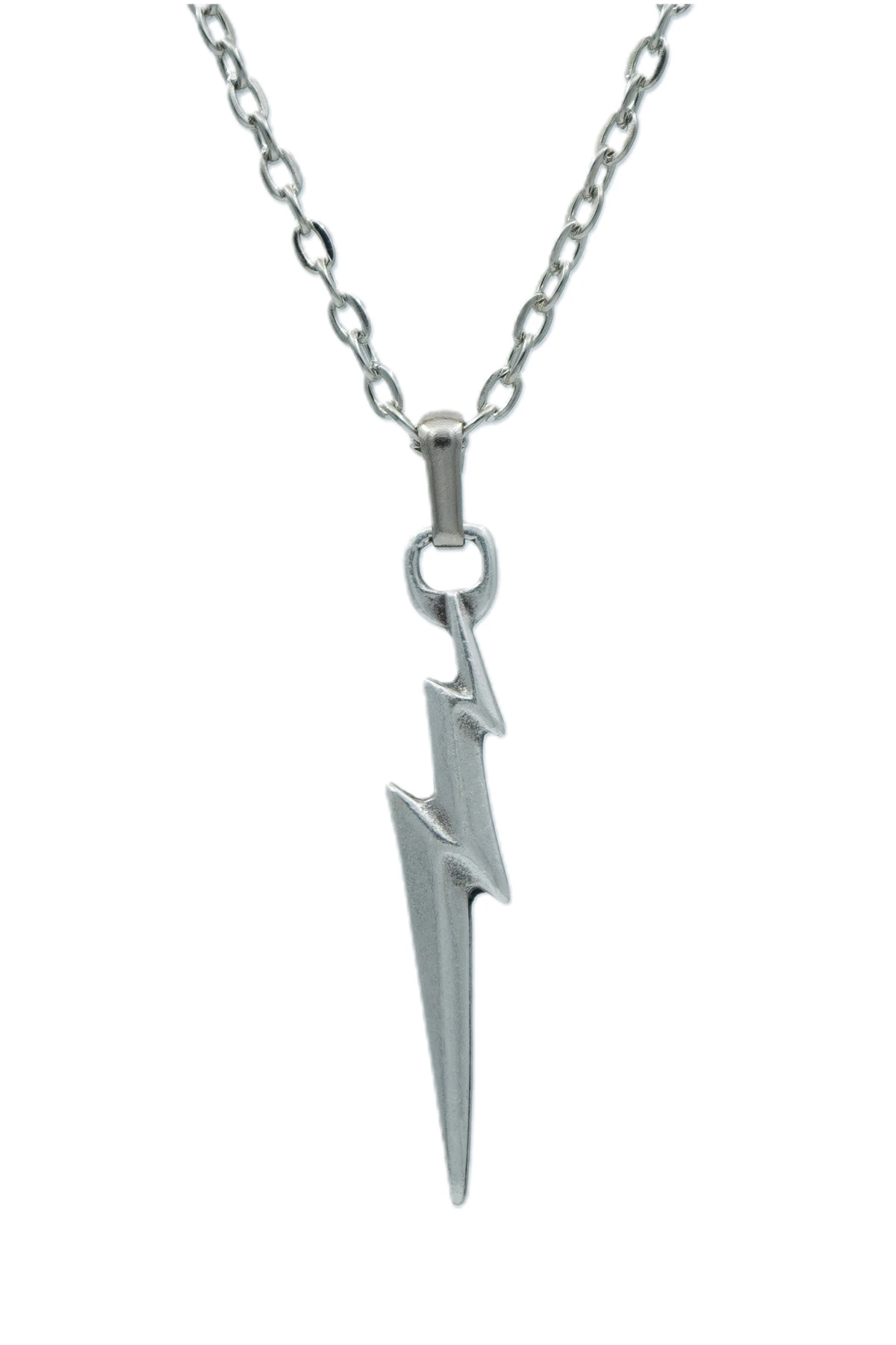 2'li Şimşek Flash Gordon Dikdörgen Bar Erkek Kadın Kolye Seti