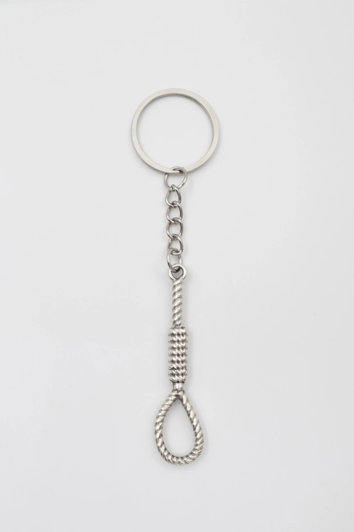 Halat - Urgan - İdam Düğümü Anahtarlık - Antik Gümüş Kaplama - Kadın Erkek