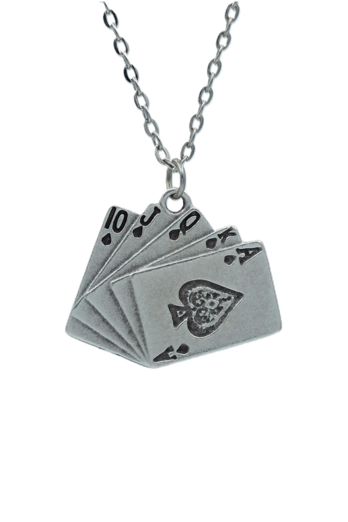 3'lü Maça As Poker İskambil Erkek Kadın Kolye Seti