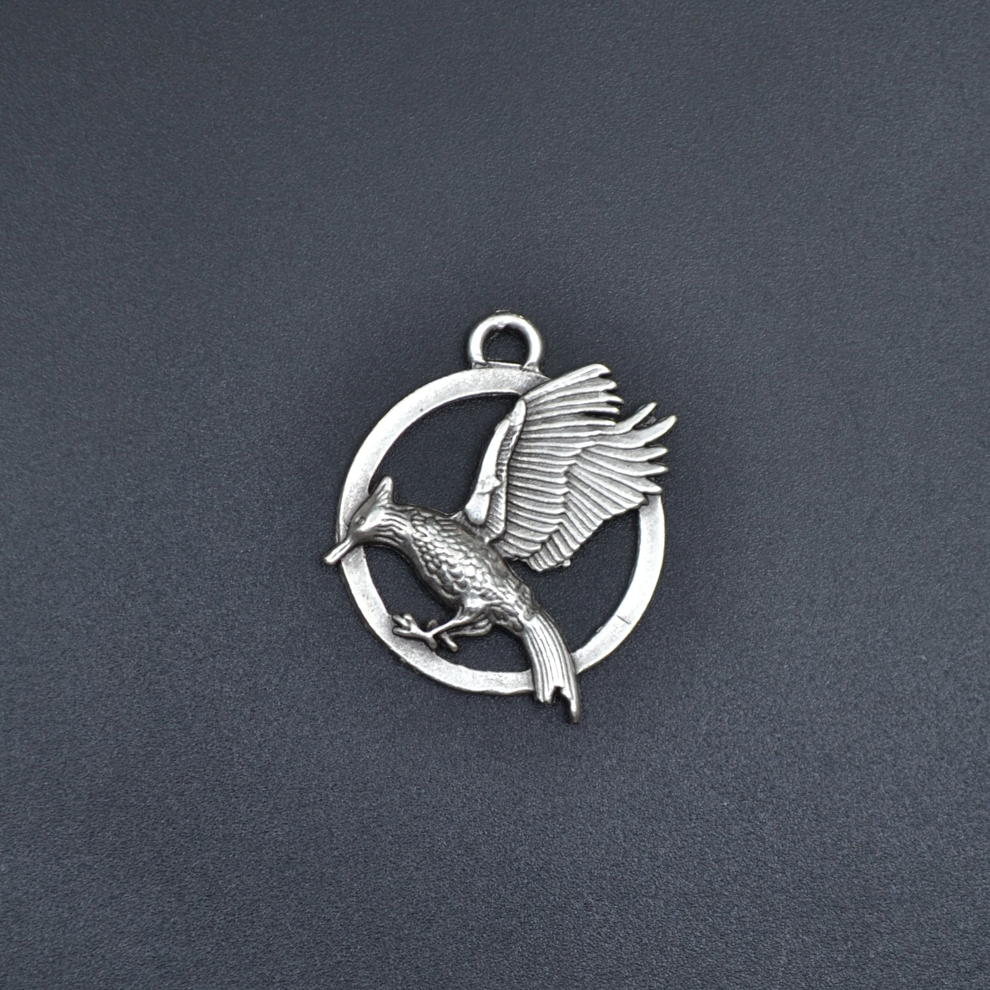 Alaycı Kuş Kolye - Gümüş ( Silver ) Renk - 60 cm Örme Zincir Kolye