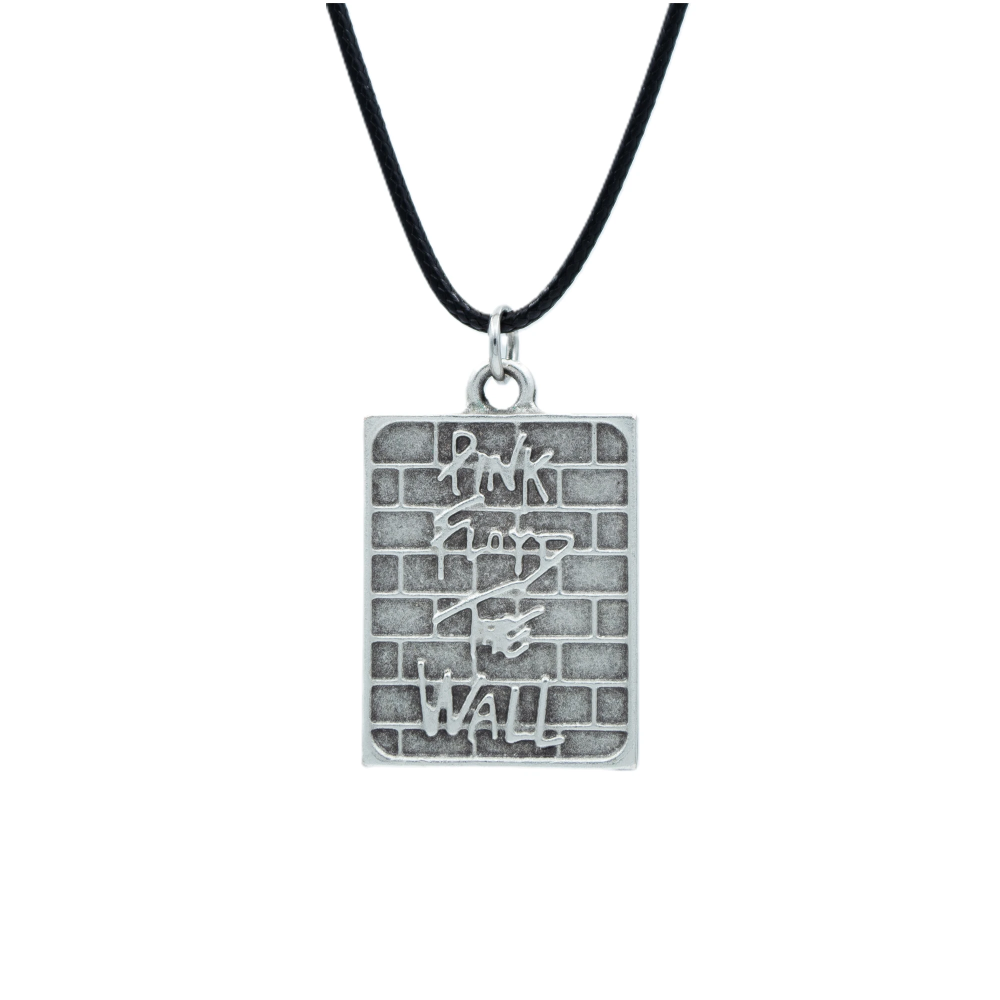 Pink Floyd The Wall Kolye - Gümüş ( Silver ) Renk - 60 cm Deri İp Kolye