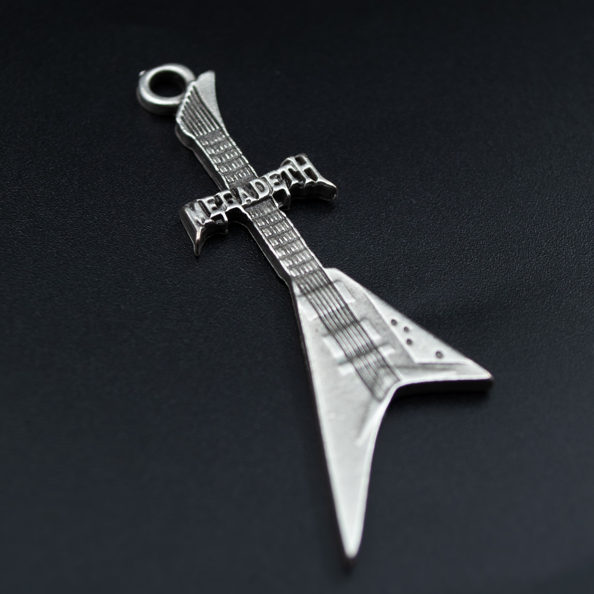 Megadeth Elektro Gitar Kolye Ucu - Gümüş ( Silver ) Renk