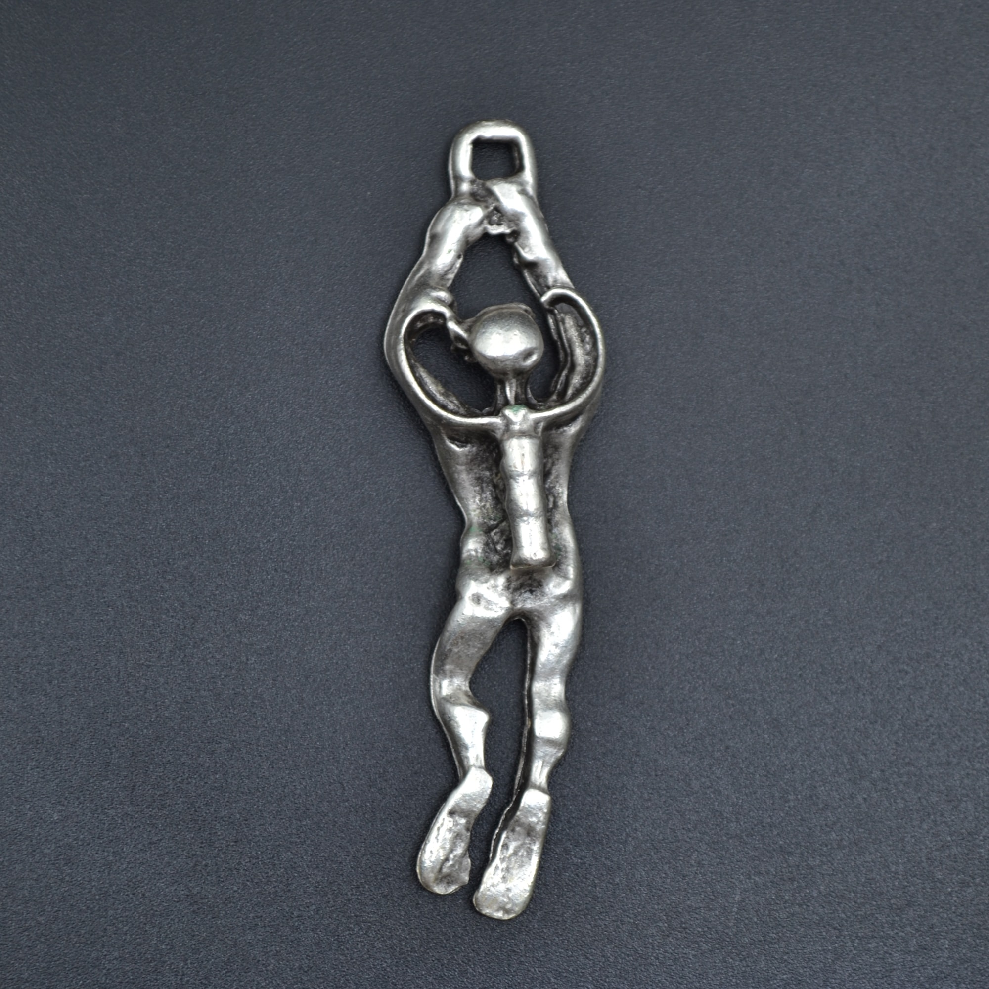 Dalgıç Kolye - Gümüş ( Silver ) Renk - 60 cm Düz Ezme Zincir Kolye