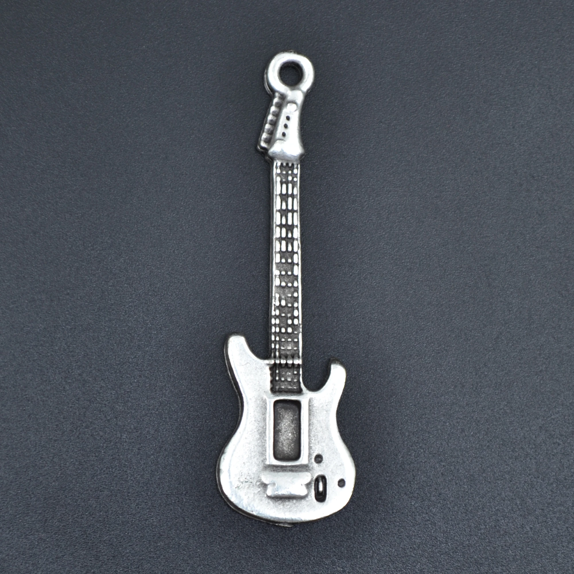 Elektro Gitar Kolye Ucu - Gümüş ( Silver ) Renk