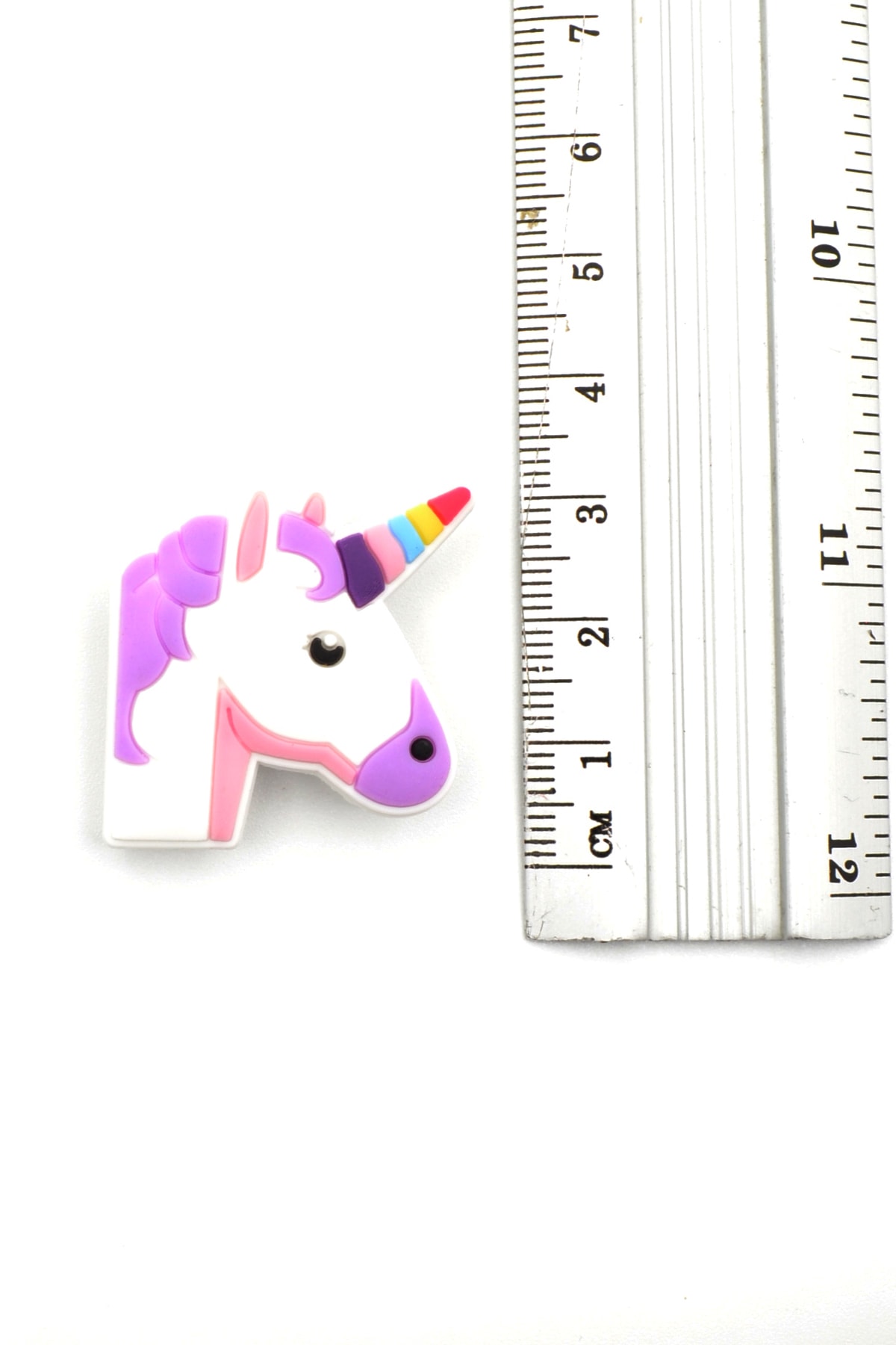 Pembe Yeleli Unicorn Terlik Süsü - 3D Terlik Süsü Figürü