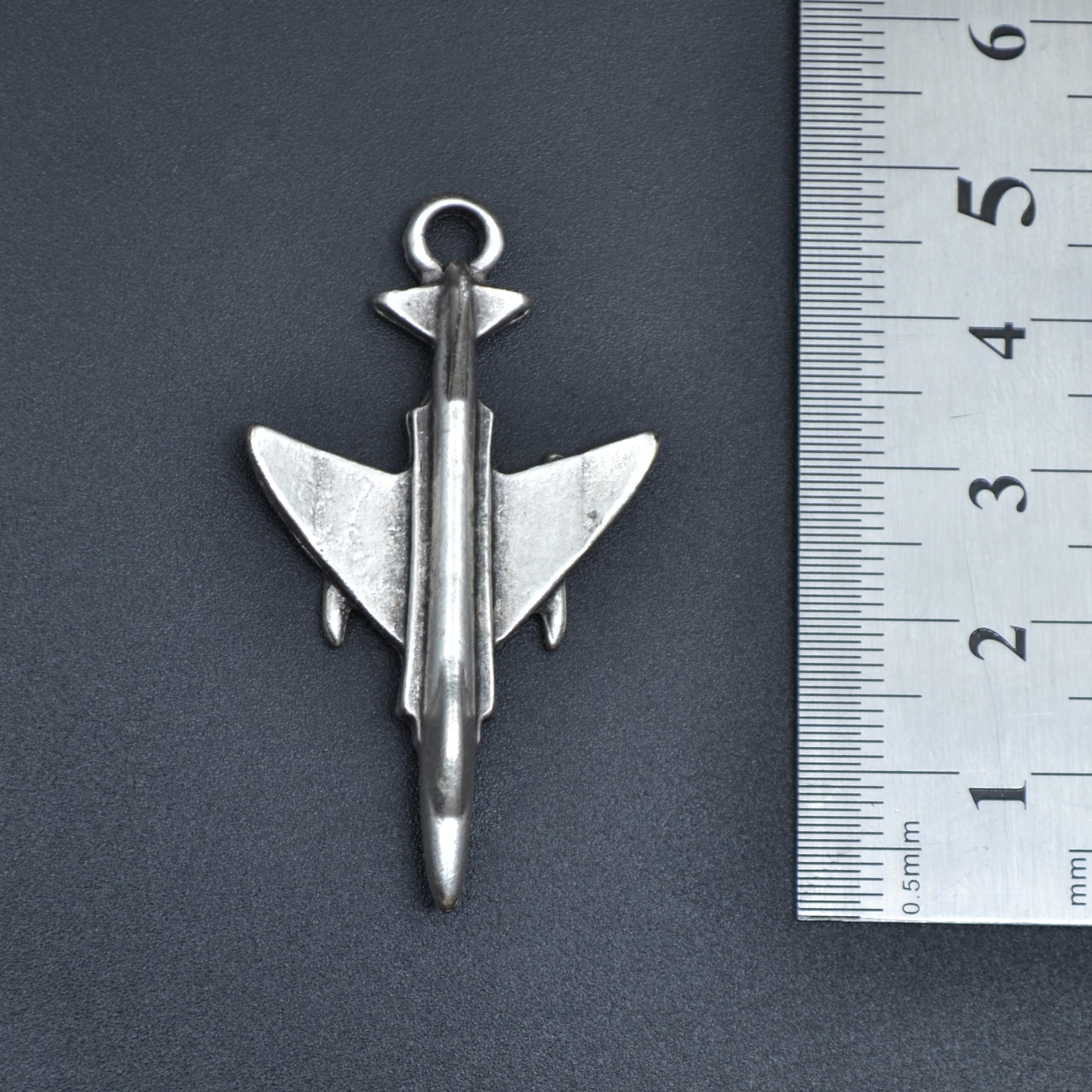 F4 Phantom Uçak Kolye Ucu - Gümüş ( Silver ) Renk