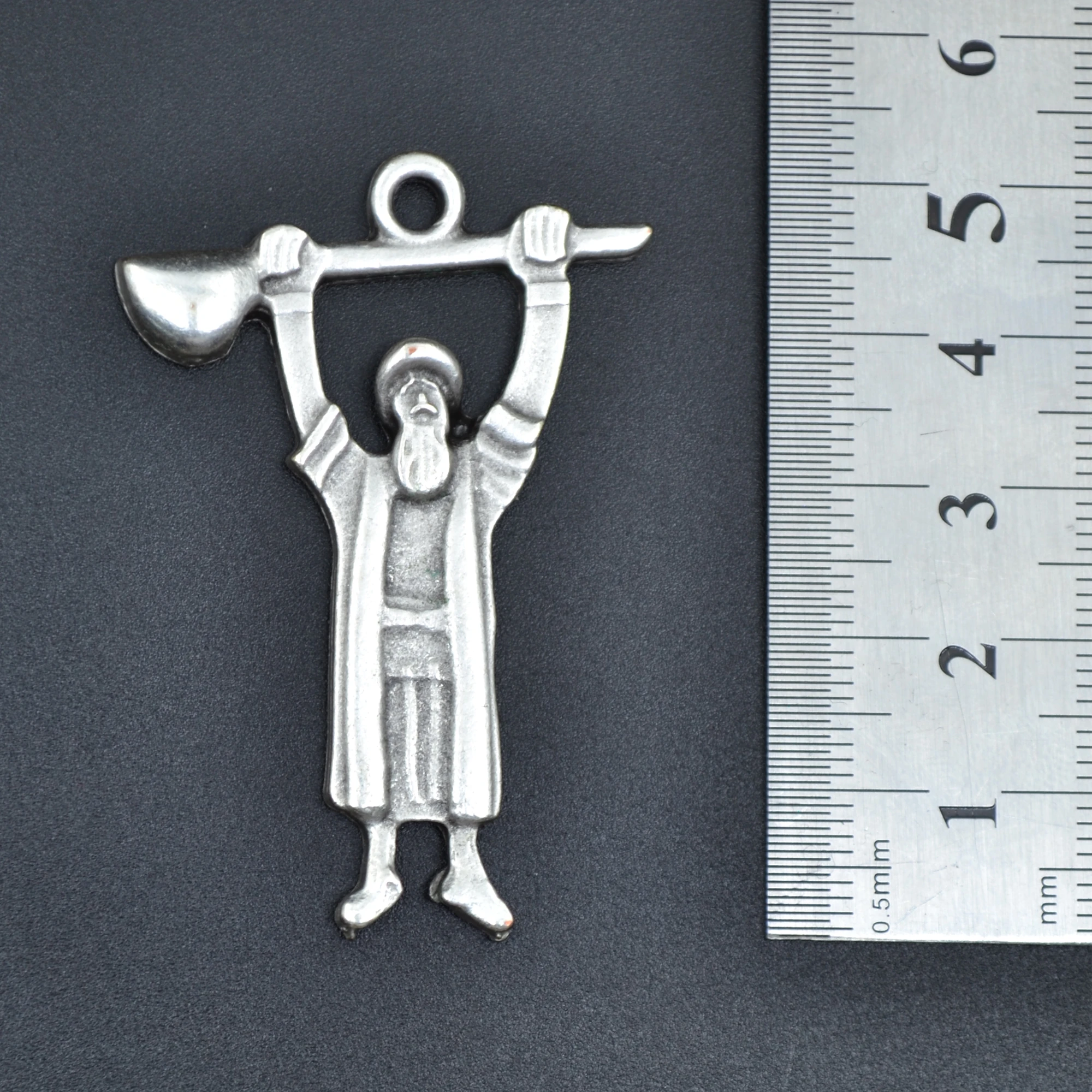 Pir Sultan Abdal Kolye - Gümüş ( Silver ) Renk - 60 cm Örme Zincir Kolye