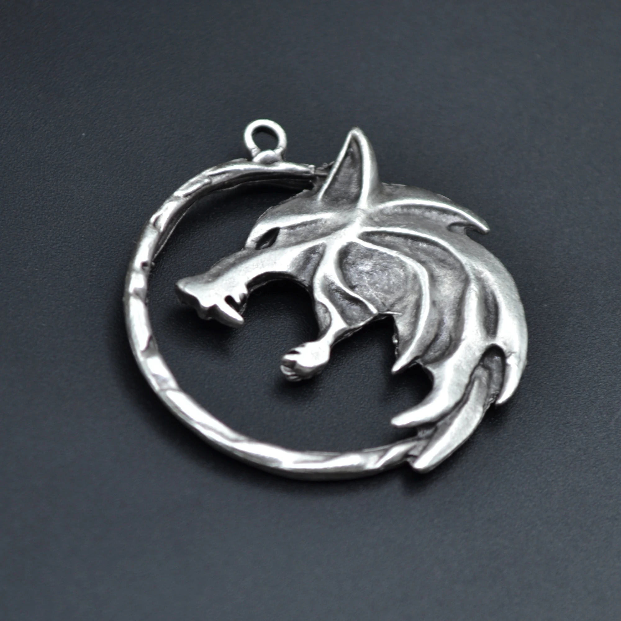 The Witcher 3 Çember Kolye - Gümüş ( Silver ) Renk - 60 cm Düz Ezme Zincir Kolye