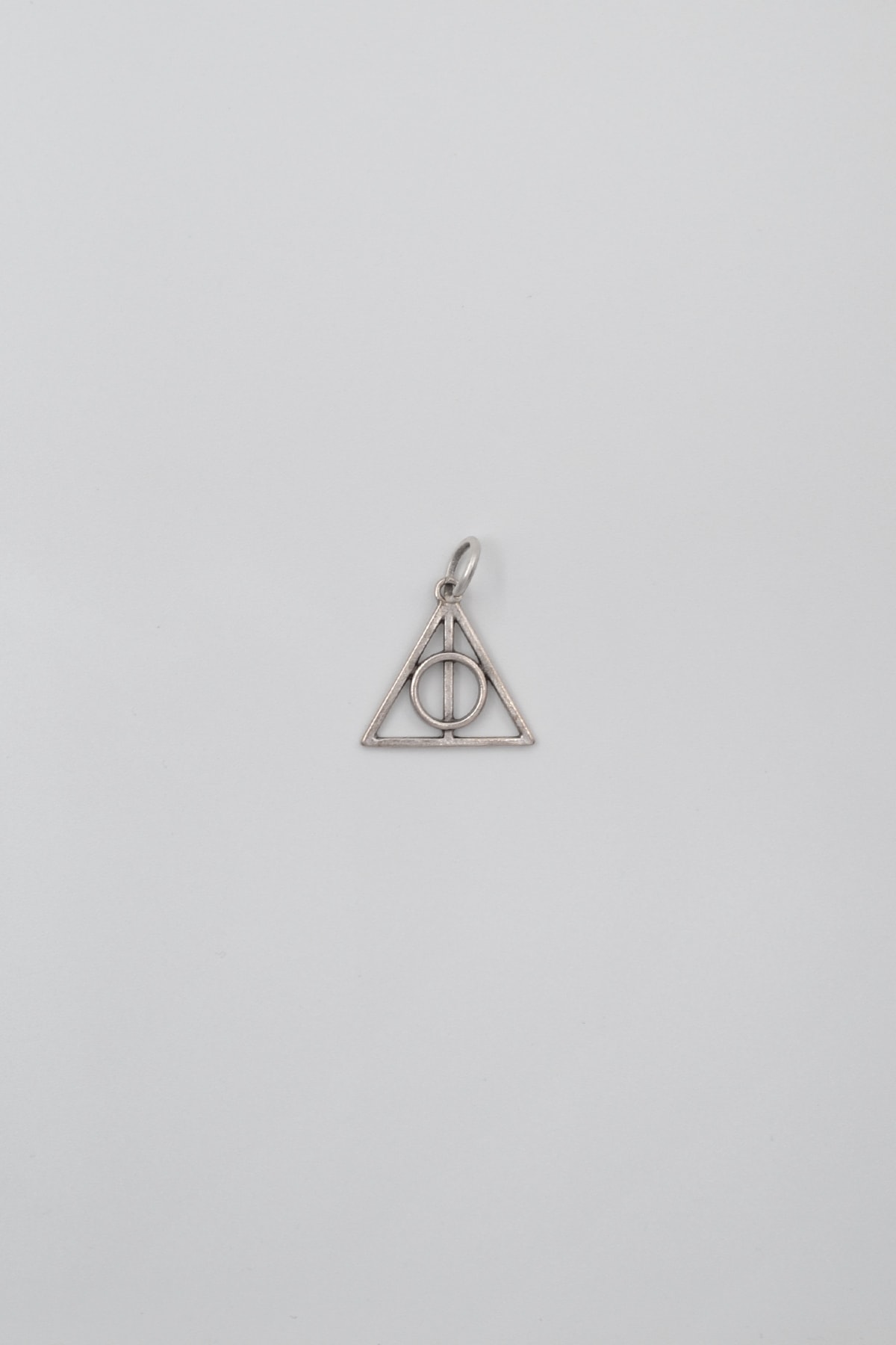 Minimal Harry Potter Ölüm Yadigarları Kolye Ucu - Gümüş ( Silver ) Renk